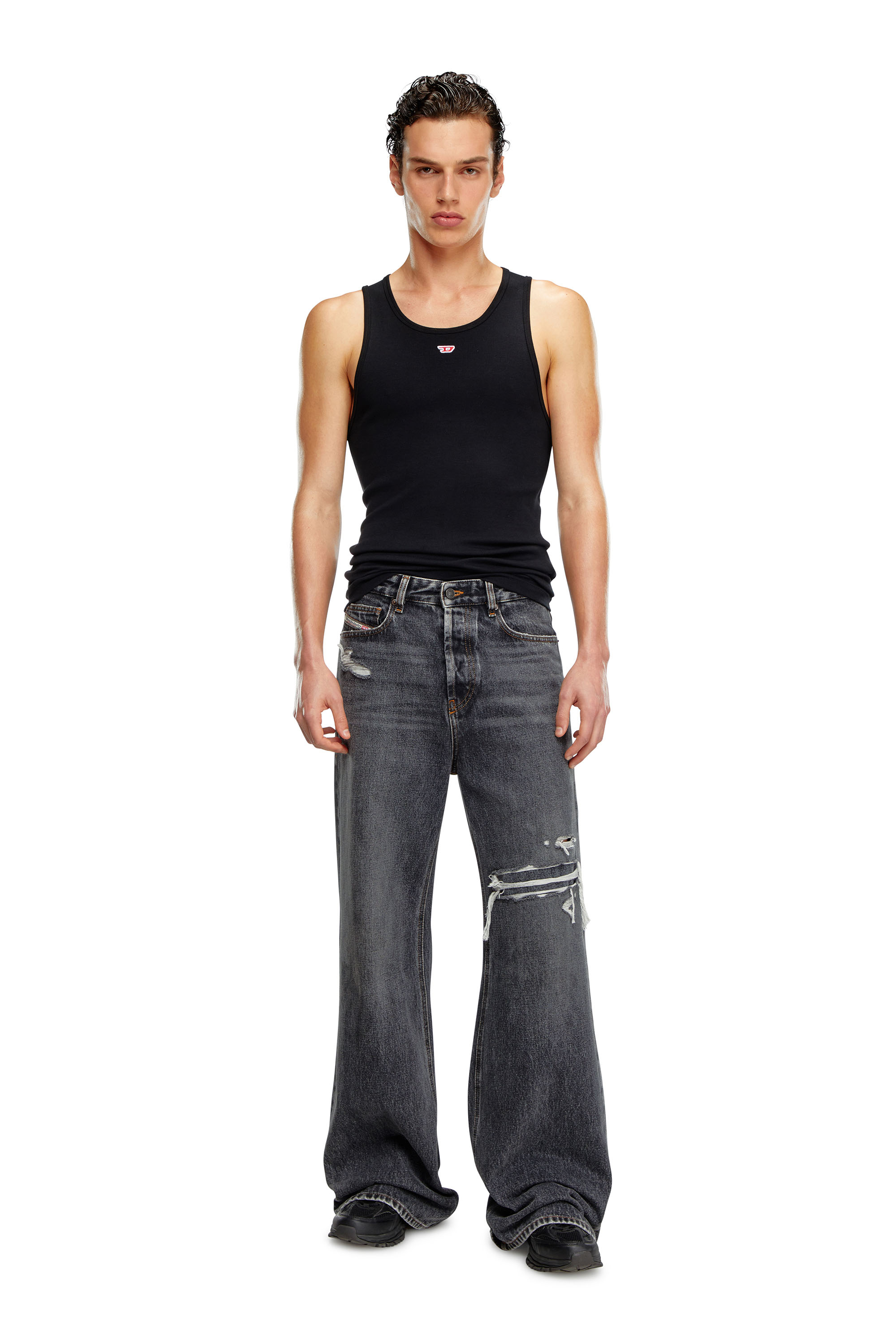 Diesel - Woman Straight Jeans 1996 D-Sire 007F6, Black/Dark grey - Image 6