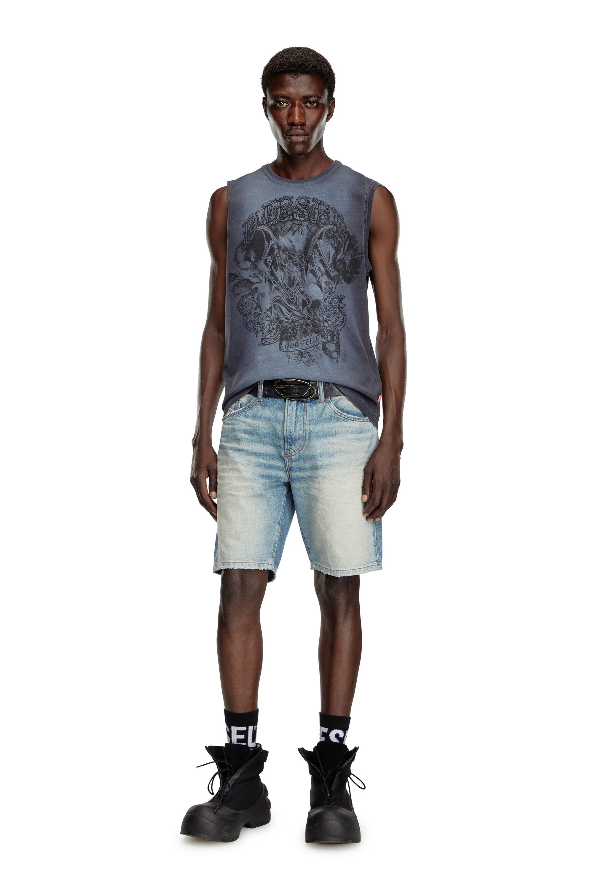 Diesel - D-FIN, Man Slim denim shorts in Blue - Image 2