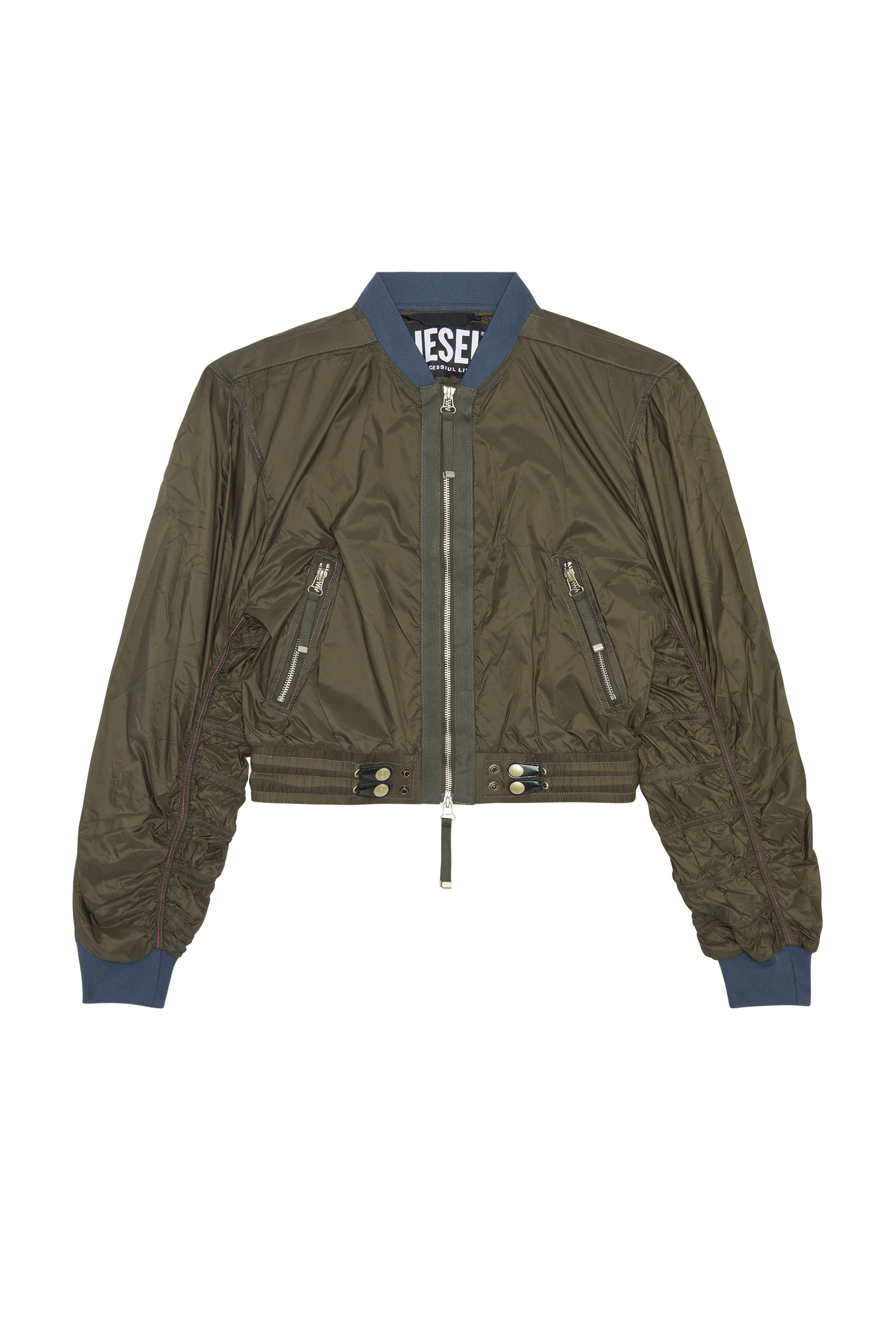 Diesel - G-NOAK, Woman Bomber jacket in light nylon in Green - Image 3