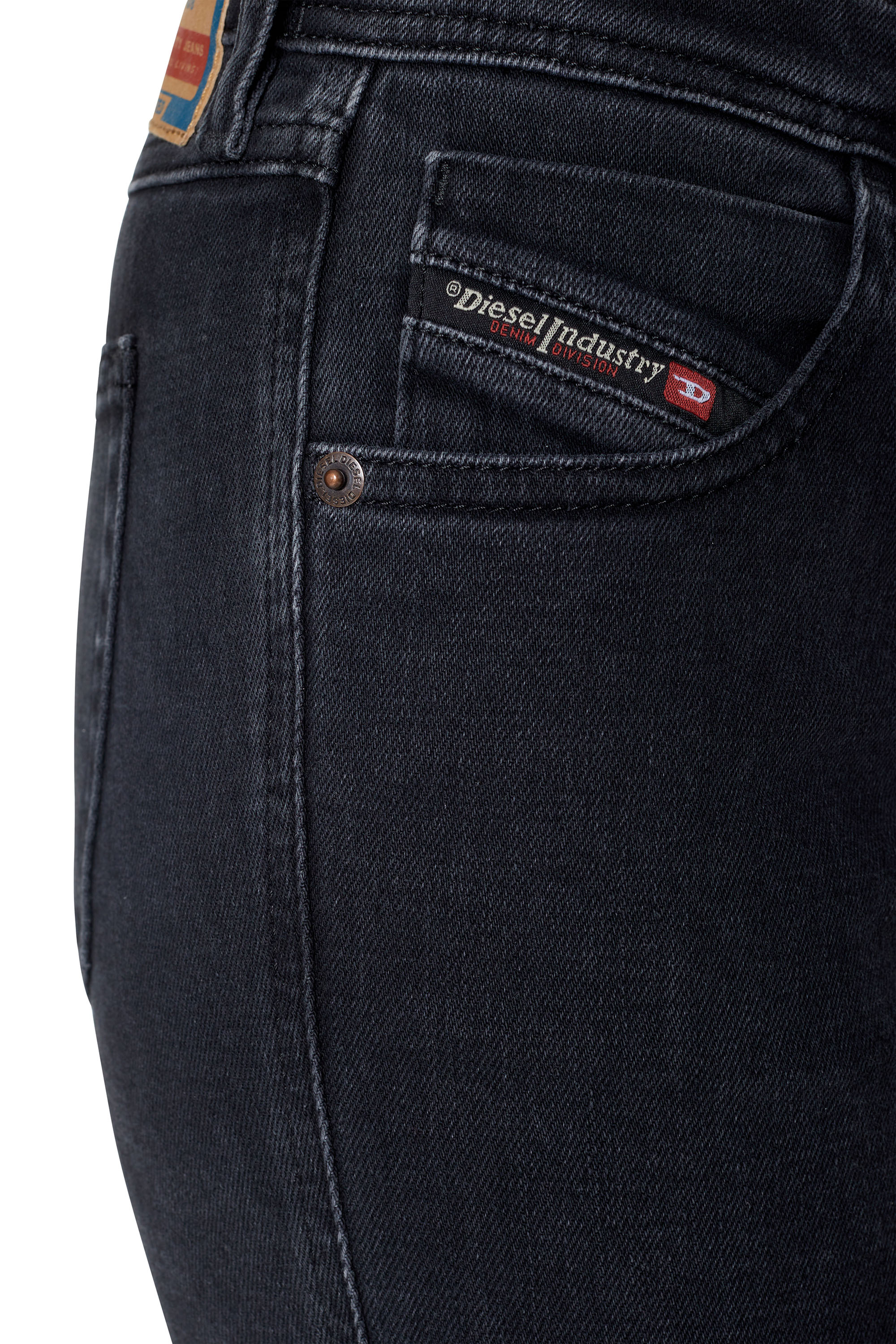 Diesel - Woman Skinny Jeans 2015 Babhila Z870G, Black/Dark grey - Image 3