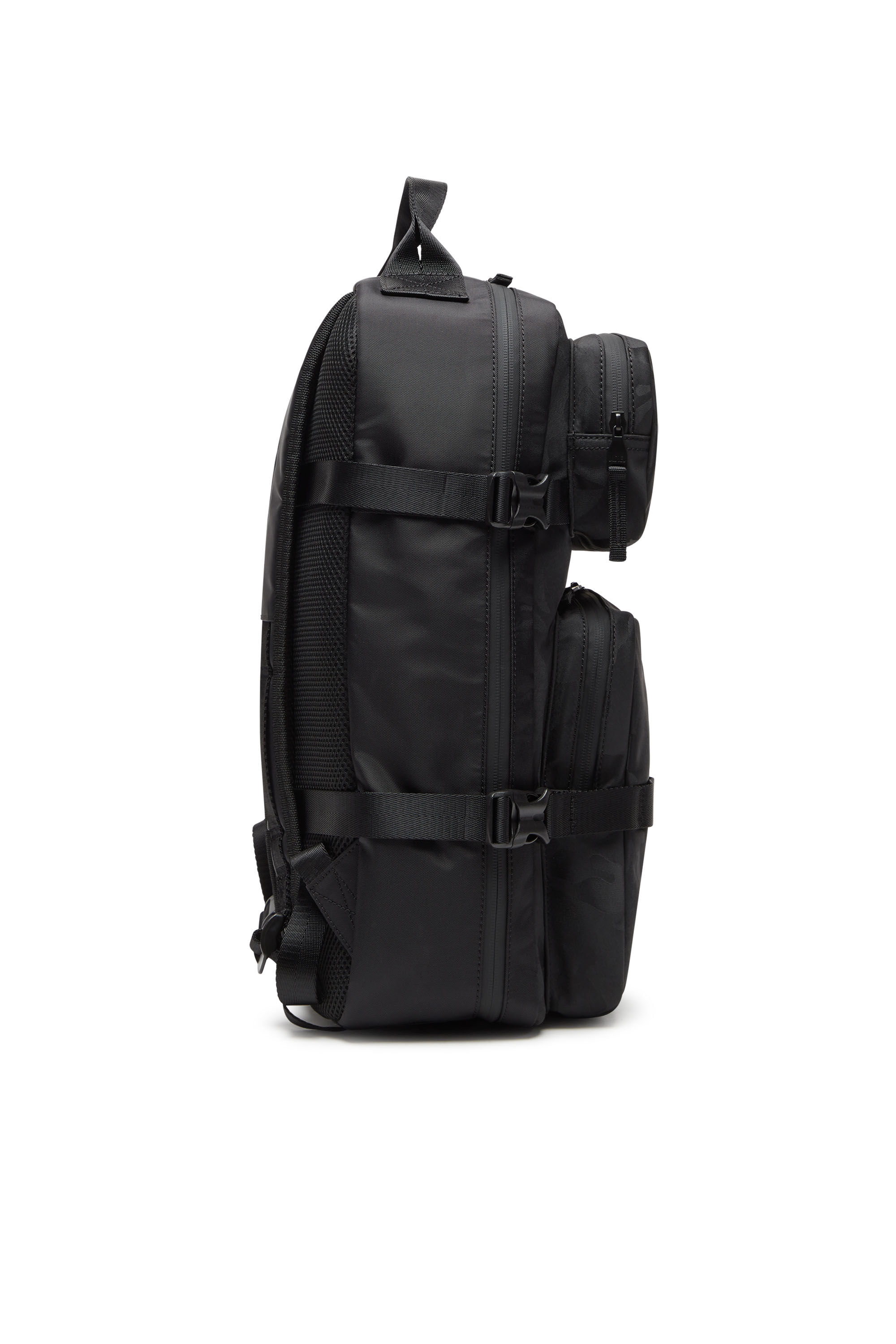 Diesel - DSRT BACKPACK, Man Dsrt-Utility backpack in printed nylon in Black - Image 4