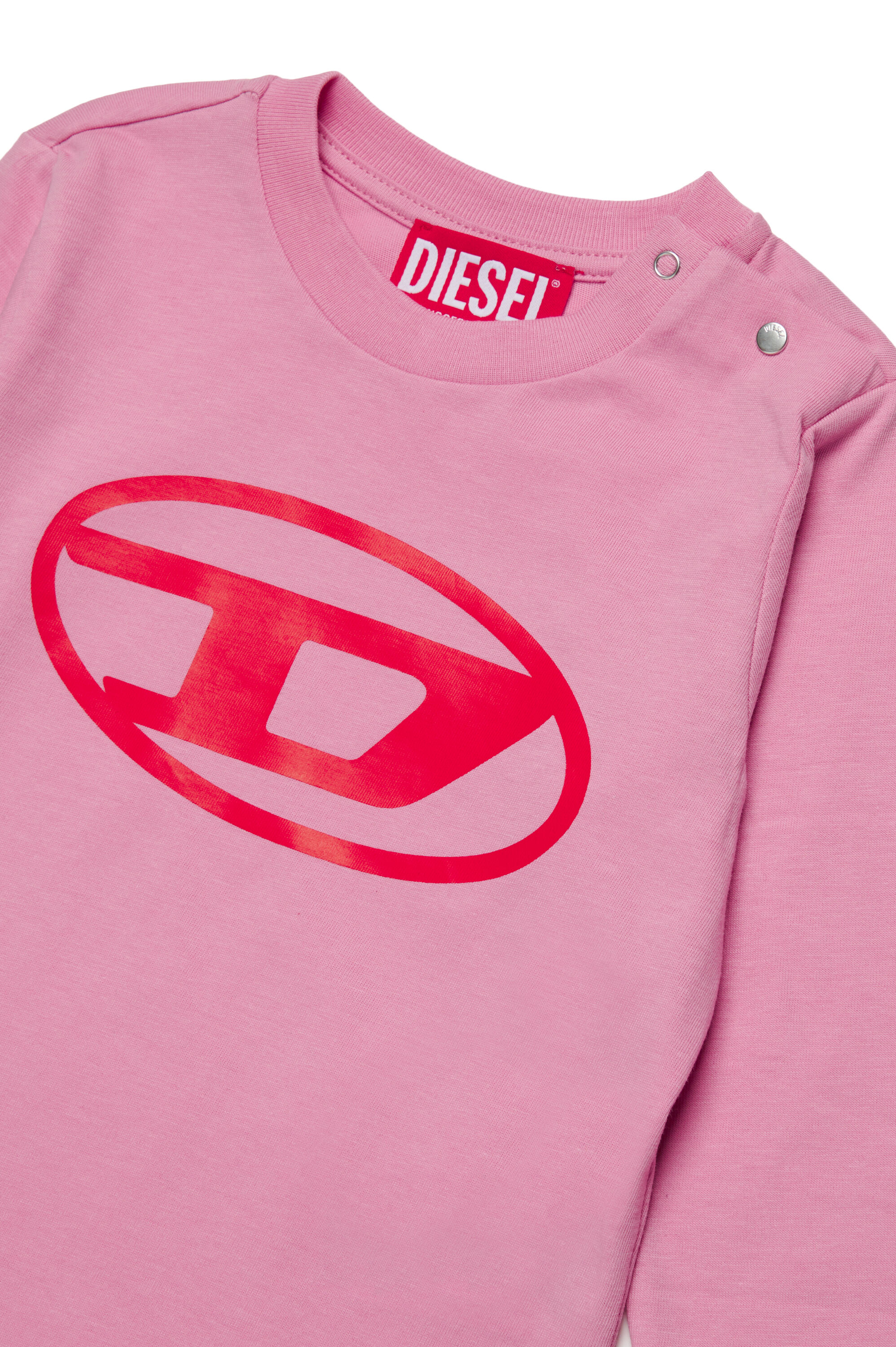 Diesel - TCERBLSB, Unisex's Long sleeve T-shirt with Oval D in Pink - 3