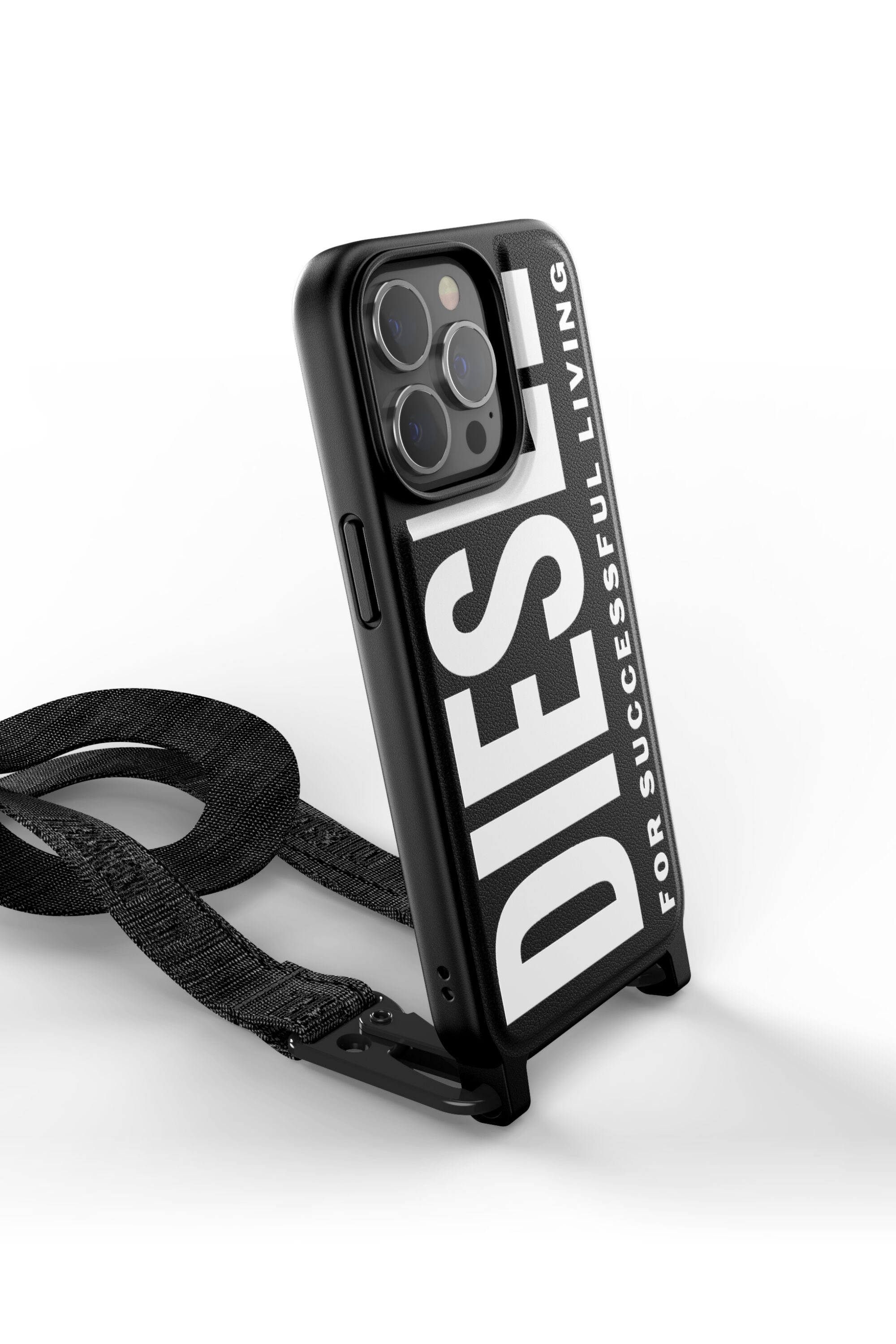 Diesel - 47169 NECKLACE CASE, Unisex's Necklace case core  for iPhone 13/13 Pro in Black - 3