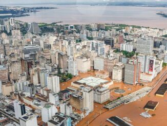 Flooded Porto Alegre, Brazil