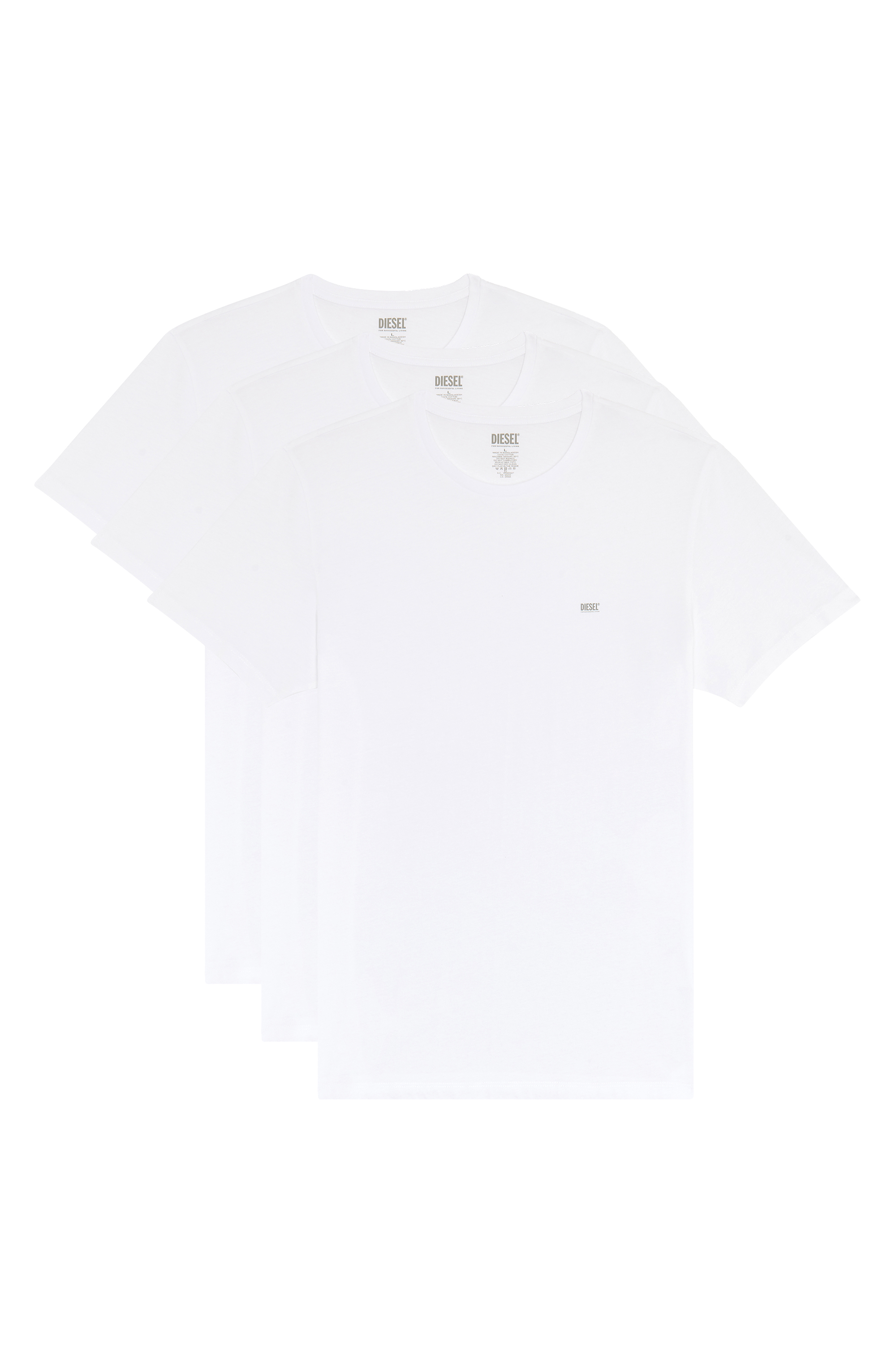 Diesel - UMTEE-JAKETHREEPACK, Hombre Lote de tres camisetas de cuello redondo in Blanco - Image 1