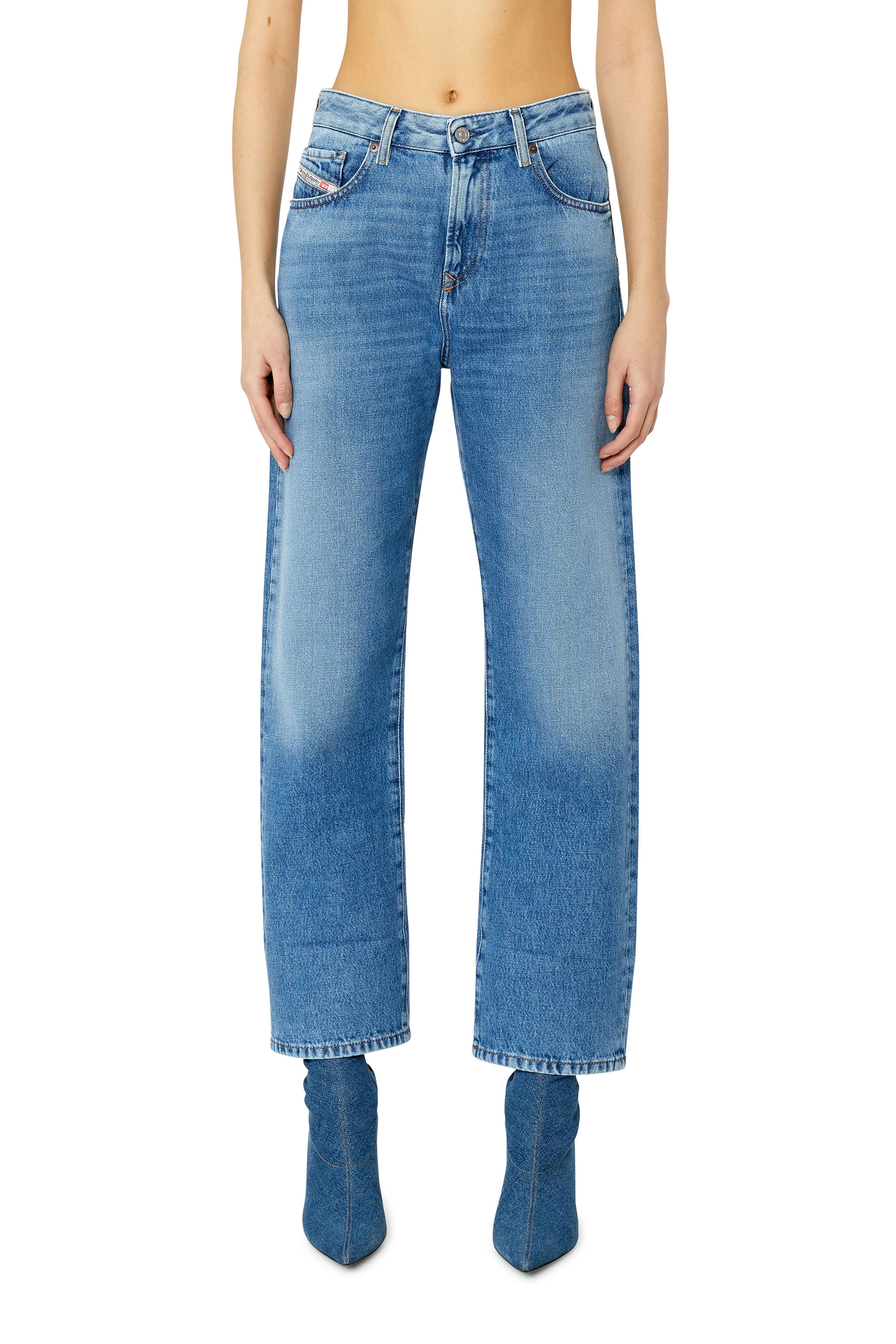 Diesel - Straight Jeans 1999 D-Reggy 09C15, Mujer Straight Jeans - 1999 D-Reggy in Azul marino - Image 1