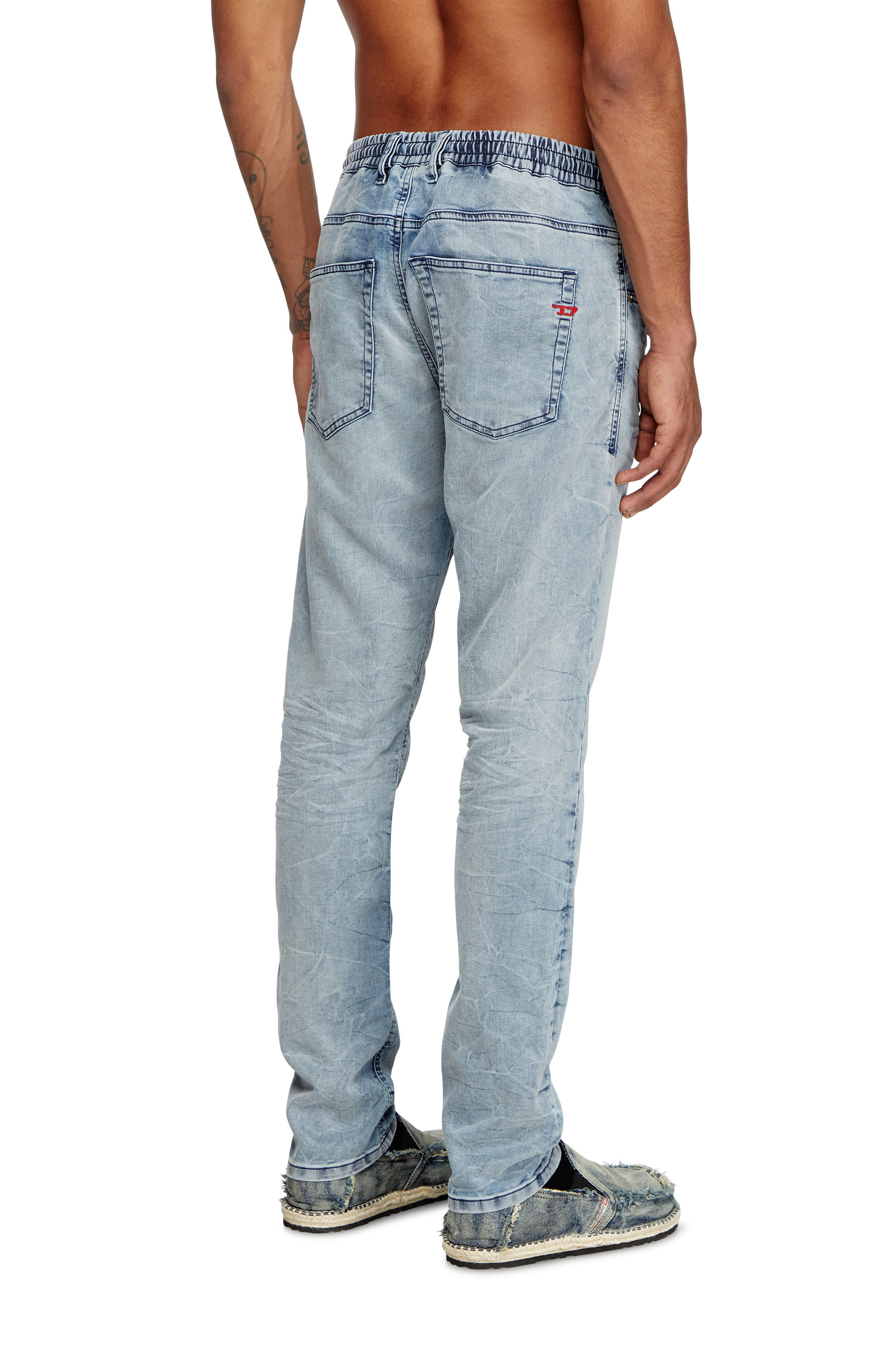 Diesel - Man's Regular 2030 D-Krooley Joggjeans® 068PK, Light Blue - 4