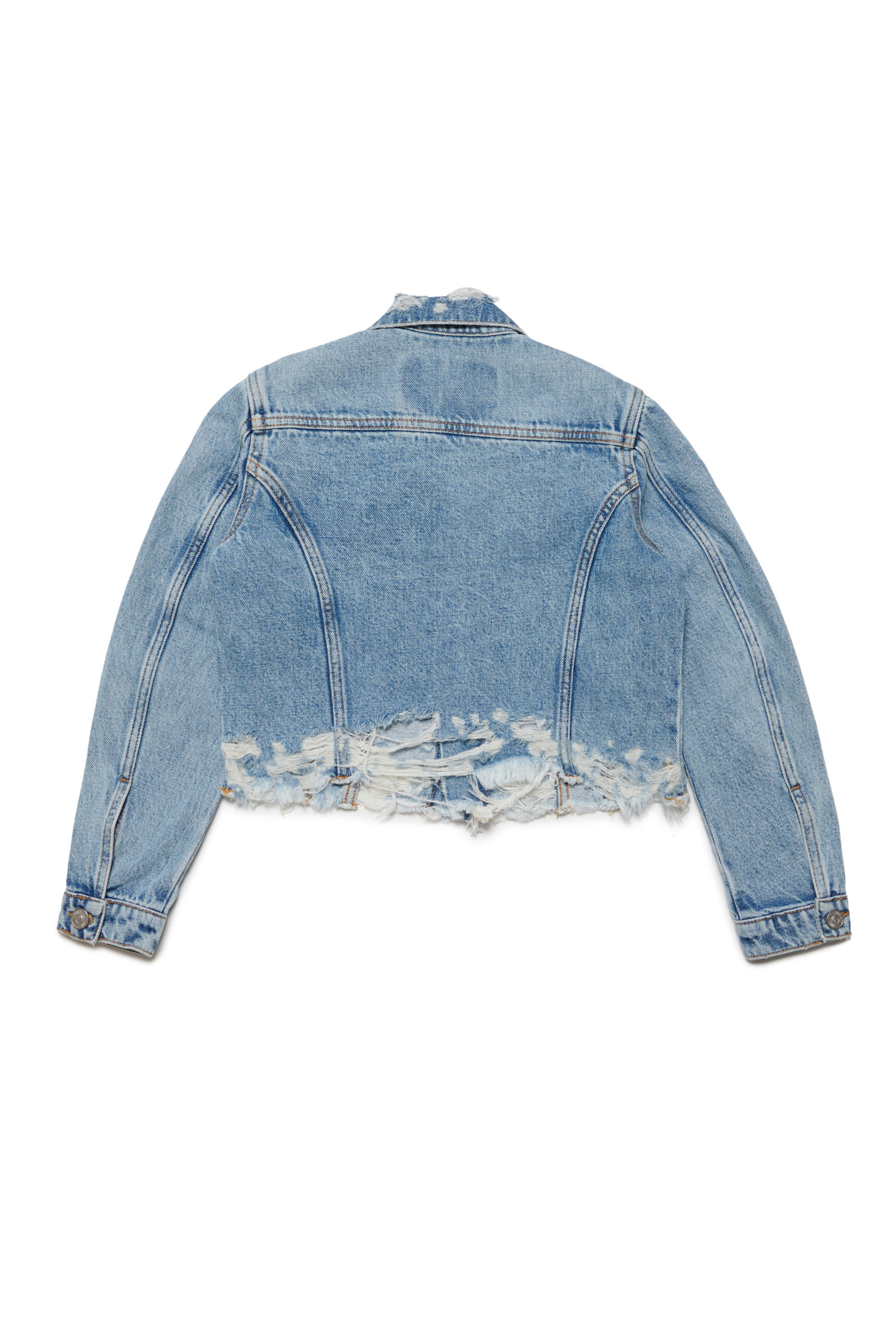 Diesel - JEBONNY-S3, Mujer Chaqueta trucker en denim roto in Azul marino - Image 2