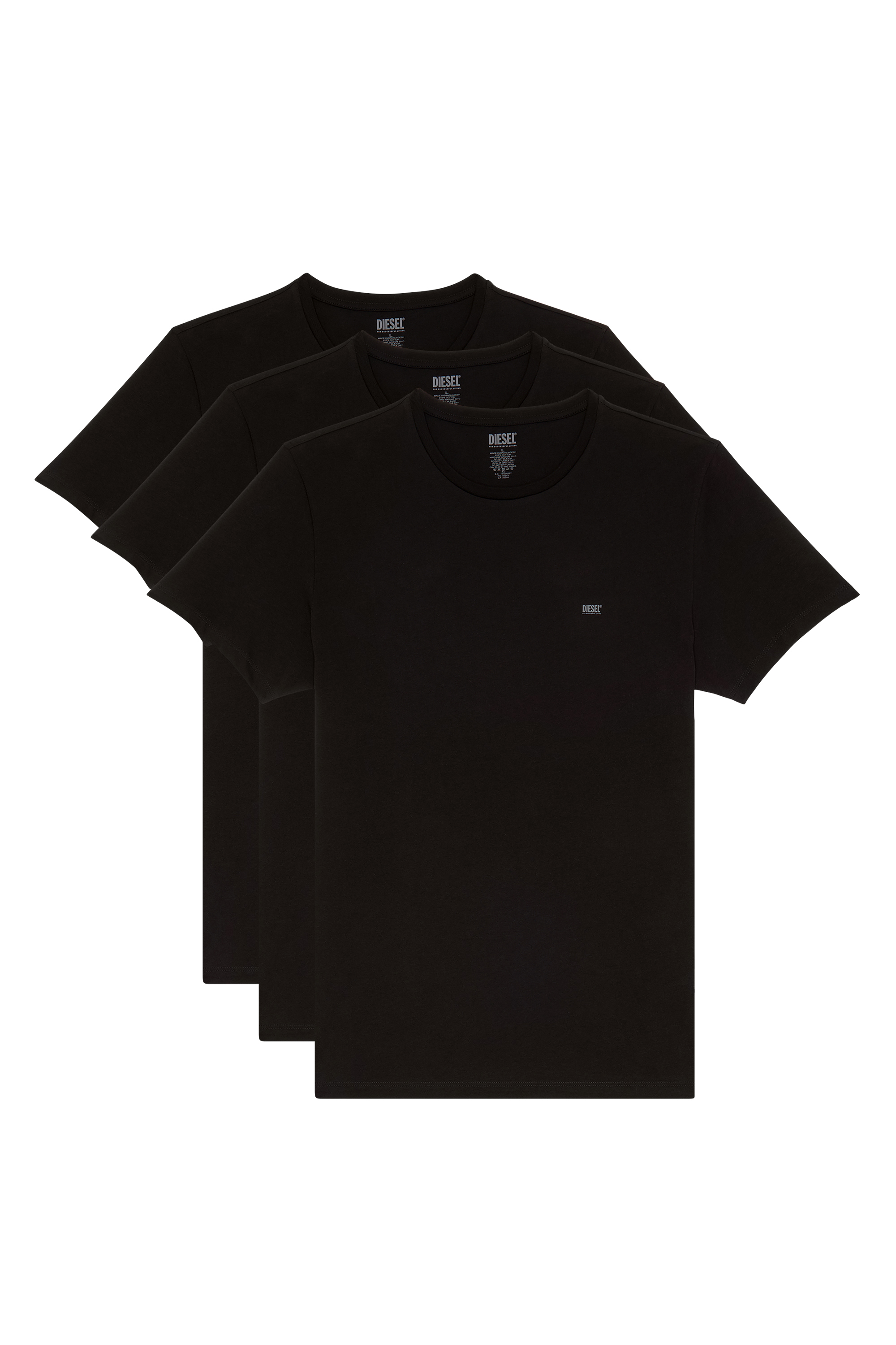 Diesel - UMTEE-JAKETHREEPACK, Hombre Lote de tres camisetas de cuello redondo in Negro - Image 1