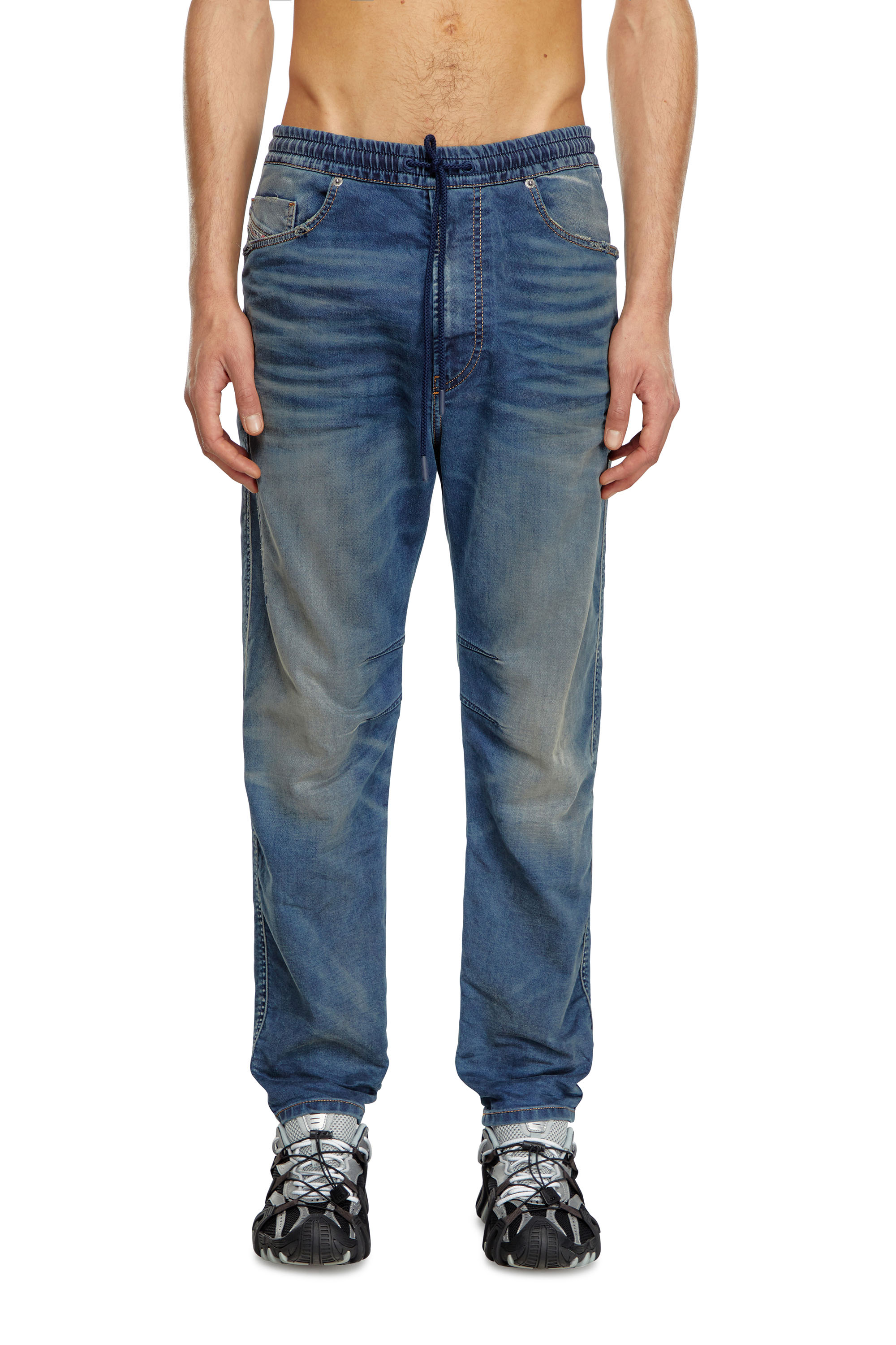 Diesel - Man's Regular 2040 D-Amage Joggjeans® 068MC, Medium blue - 1