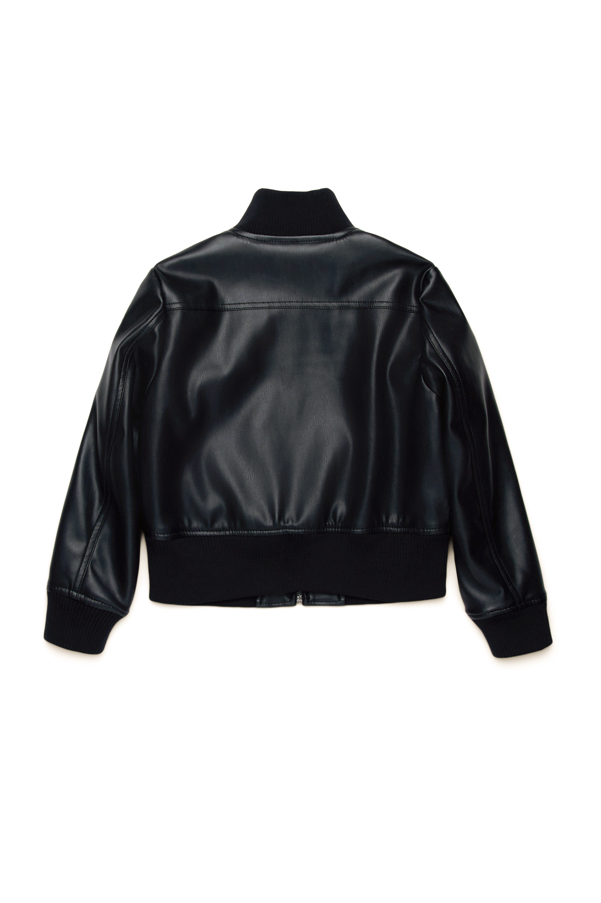 Diesel - JLHUNG, Mujer Chaqueta biker con bordado Oval D in Negro - Image 2