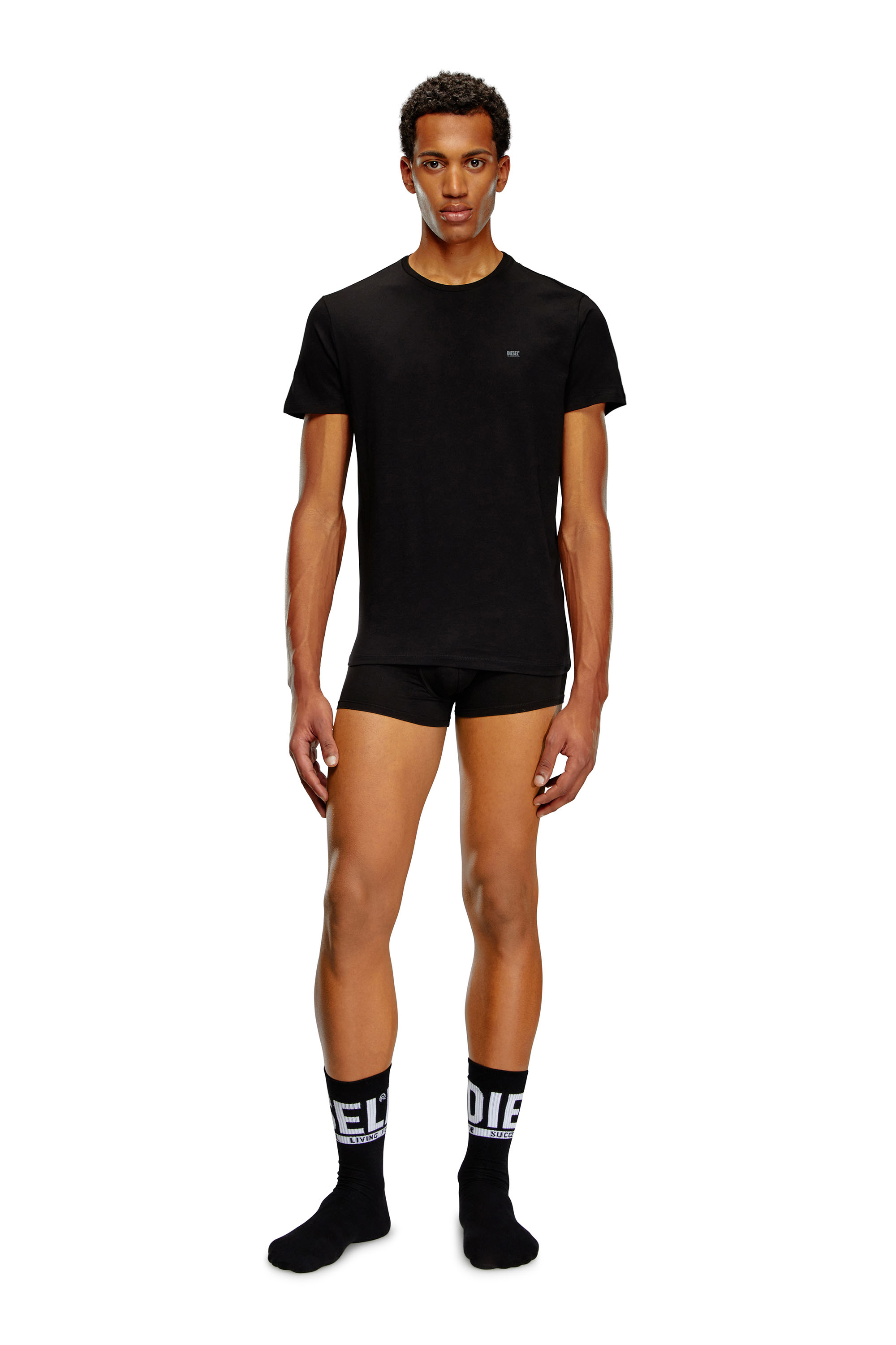 Diesel - UMTEE-JAKETHREEPACK, Hombre Lote de tres camisetas de cuello redondo in Negro - Image 4