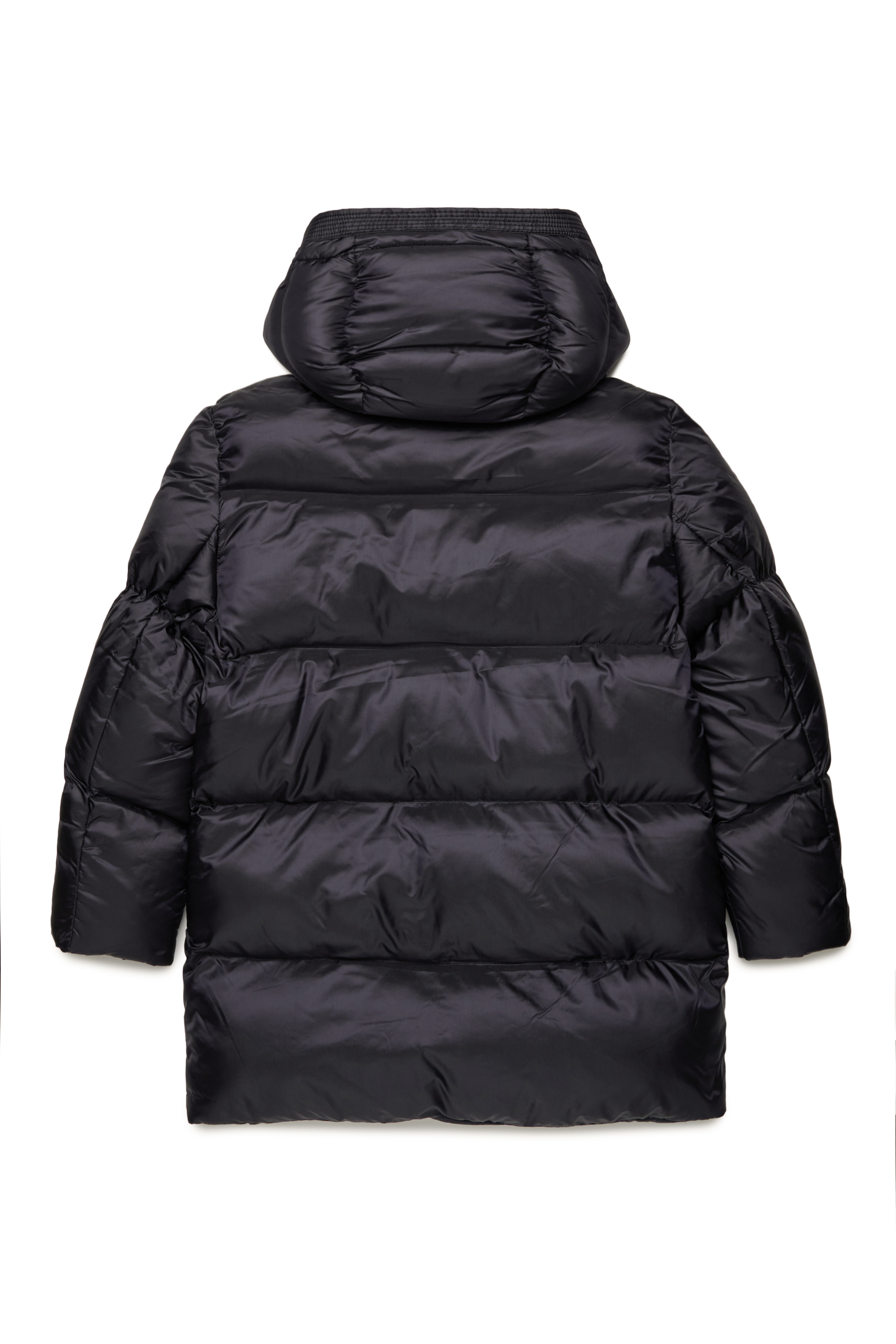 Diesel - JWROLFYSMON, Unisex Chaqueta puffer con parche oval D in Negro - Image 2