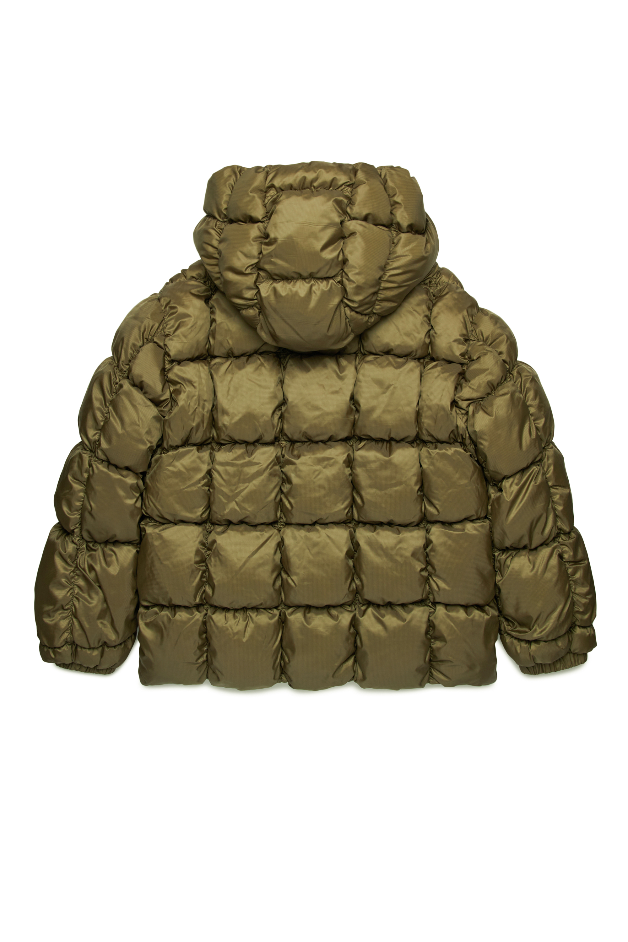 Diesel - JRAMBOLS, Unisex Chaqueta puffer con acolchado a cuadros in Verde - Image 2