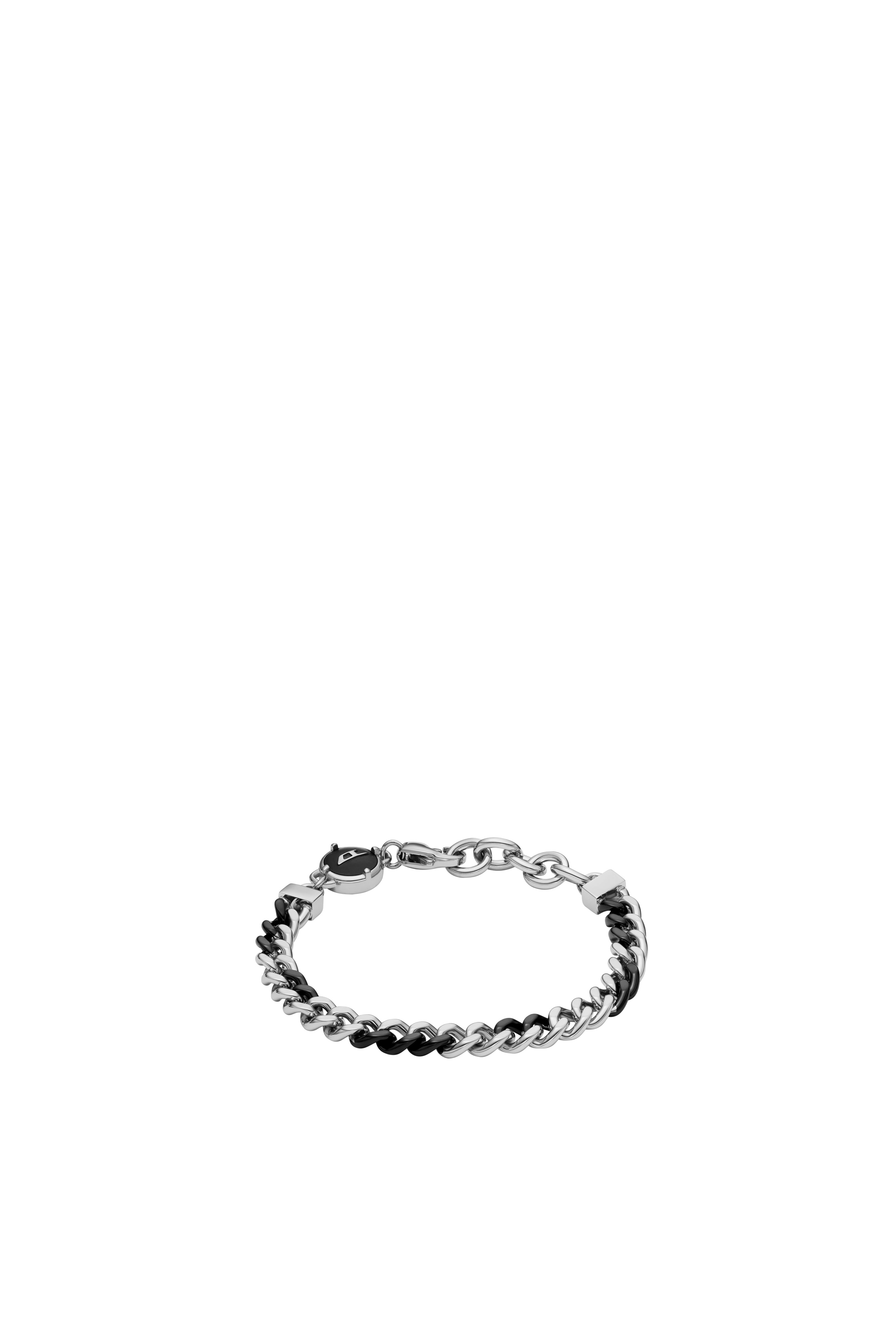 Diesel - DX1498, Unisex Pulsera de cadena de acero inoxidable en dos tonos in Plateado - Image 1