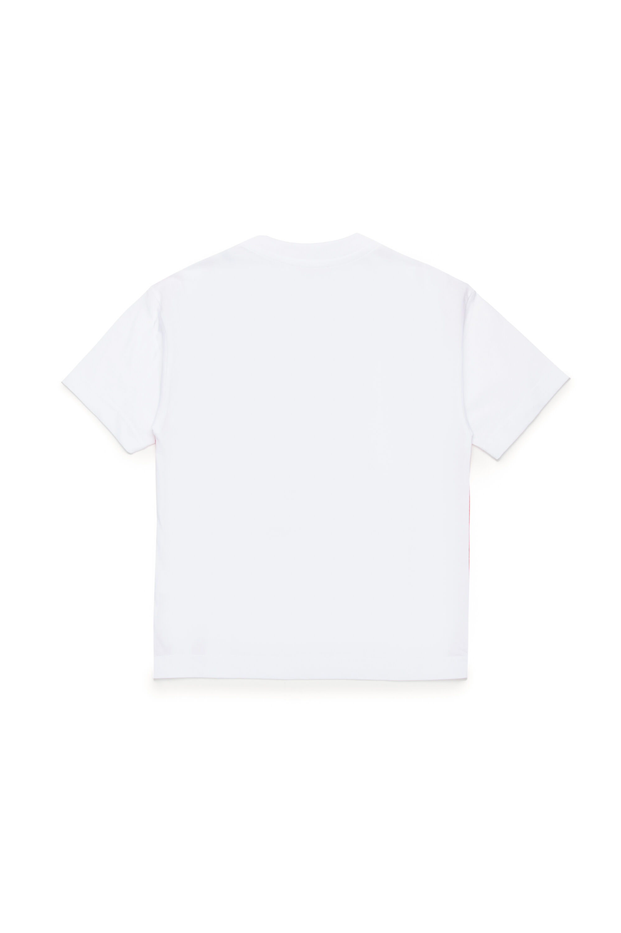 Diesel - TNABELM5 OVER, Unisex's T-shirt with folded-effect logo print in White/Red - 2