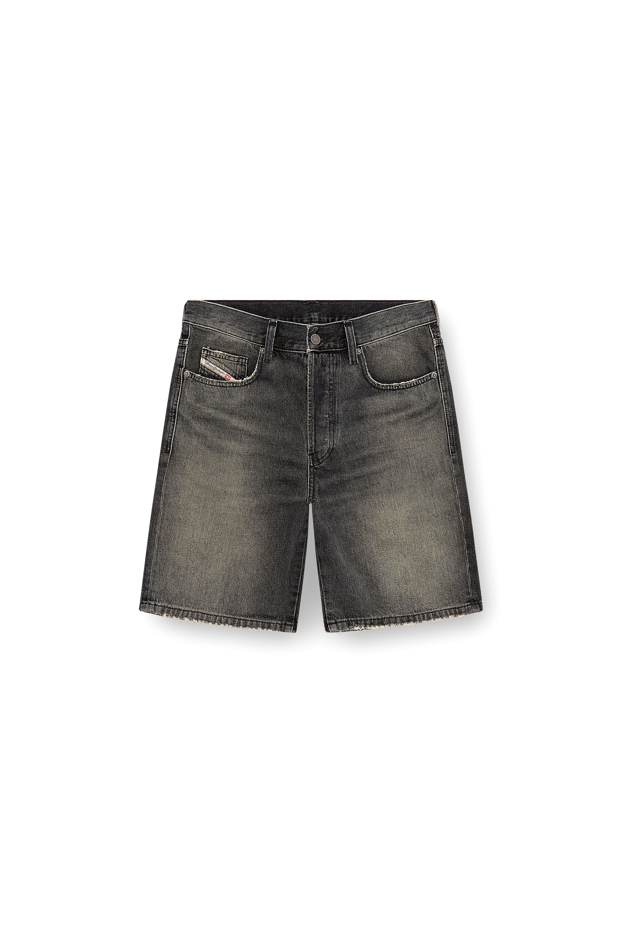 Diesel - REGULAR-SHORT, Hombre Pantalones cortos en denim in Negro - Image 2