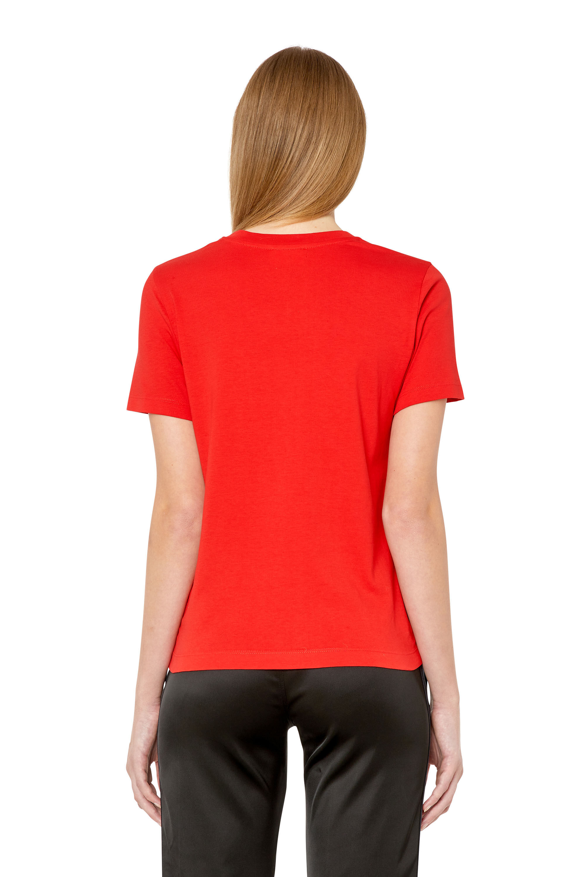Diesel - T-REG-D, Mujer Camiseta con mini parche con el logotipo in Rojo - Image 4