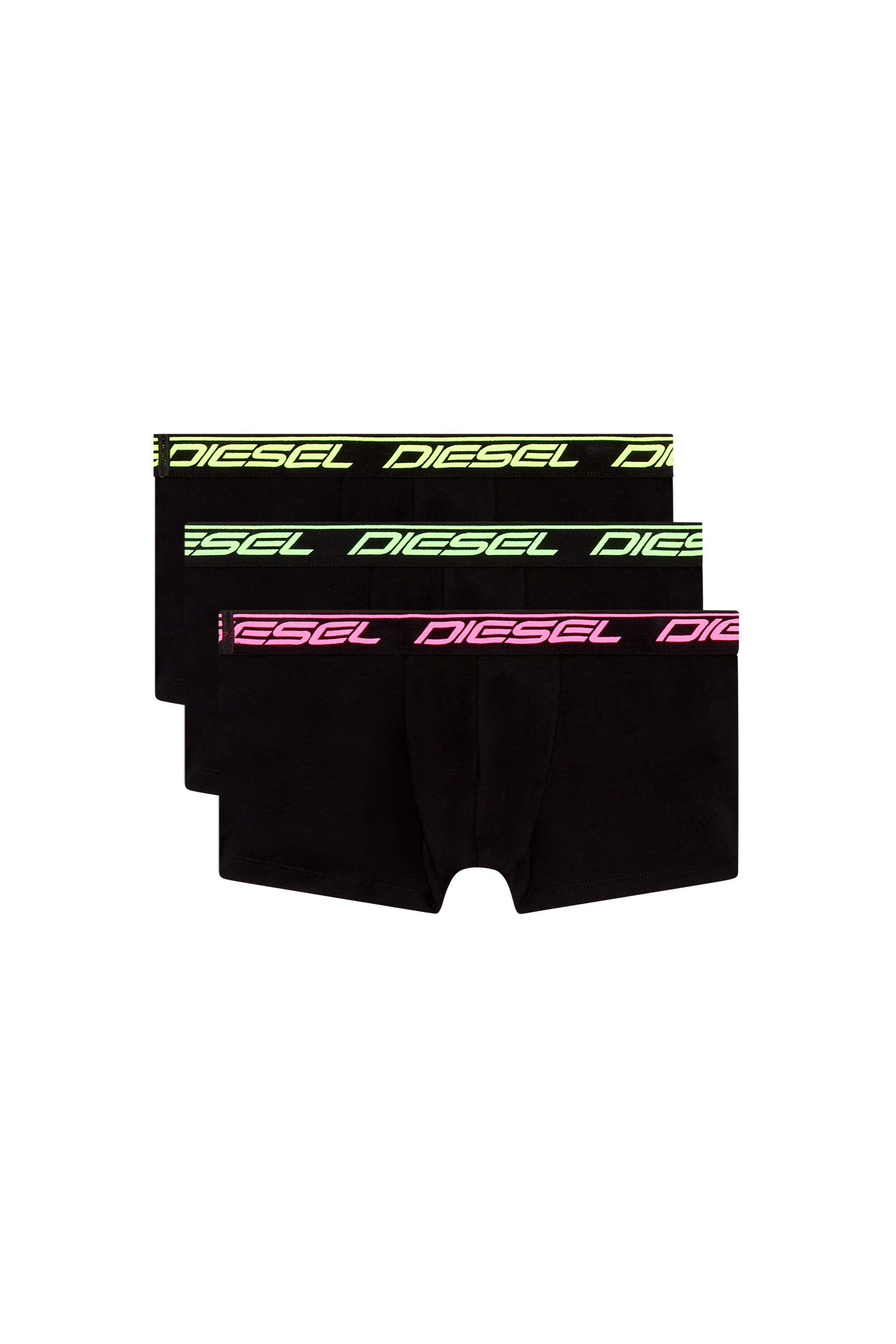 Diesel - UMBX-DAMIENTHREEPACK, Hombre Paquete de dos bóxers ajustados con rayas espaciales in Negro - Image 2