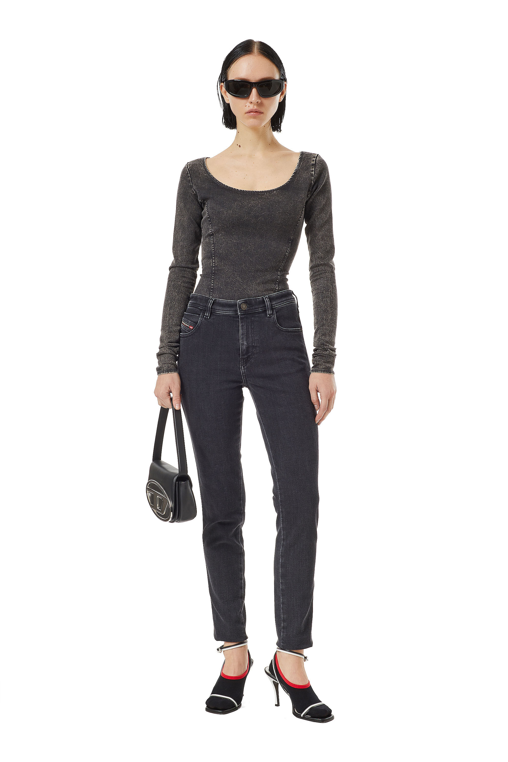 Diesel - Skinny Jeans 2015 Babhila Z870G, Mujer Skinny Jeans - 2015 Babhila in Negro - Image 1
