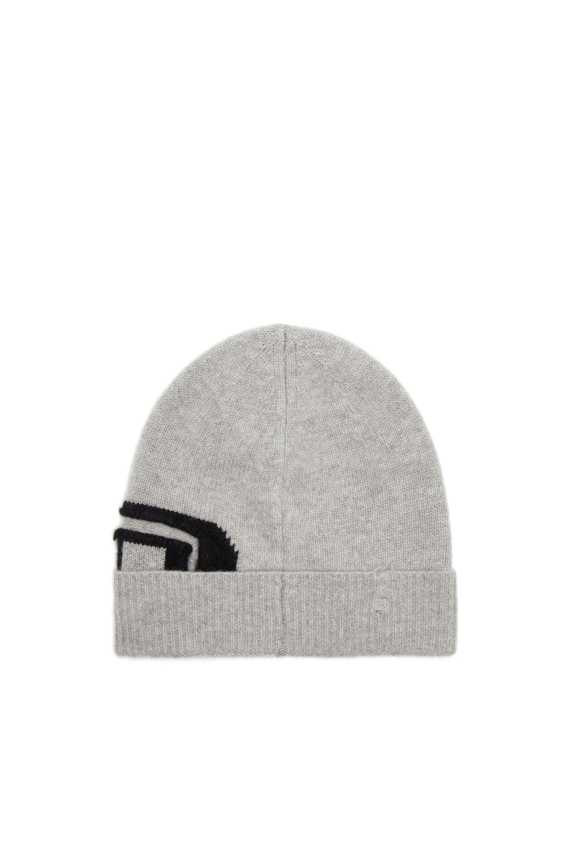 Diesel - K-PEEL, Unisex Wool beanie with peel-off logo in Grey - Image 2