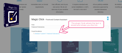Magic Click - Front-end Content Assistant