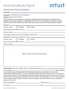 qb direct deposit form