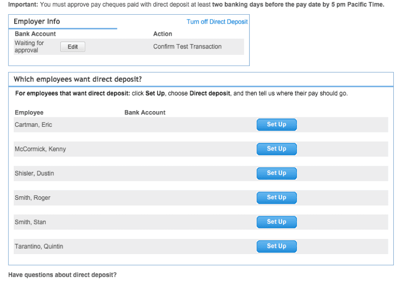 quickbooks direct deposit authorization