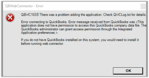 Quickbooks error 1038
