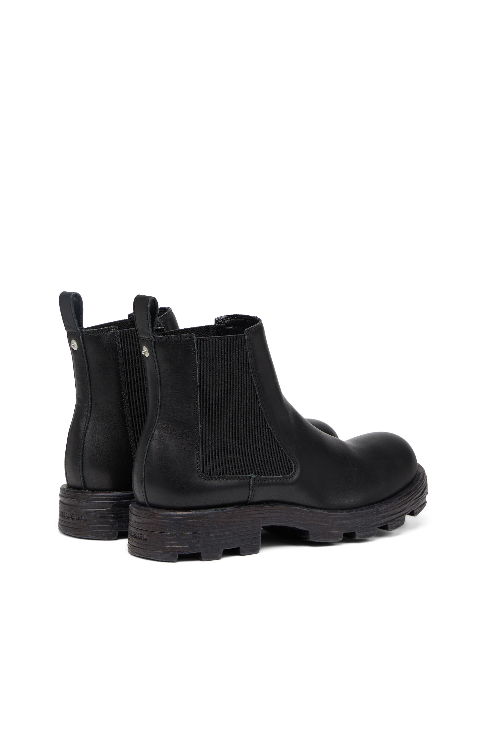 Diesel - D-HAMMER LCH, Man D-Hammer-Leather Chelsea boots with chunky sole in Black - Image 3