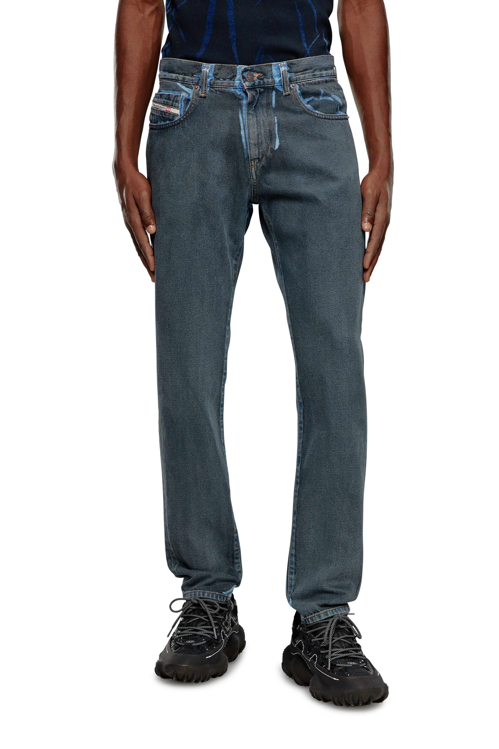 Diesel - Man Slim Jeans 2019 D-Strukt 09I47, Black/Dark grey - Image 1