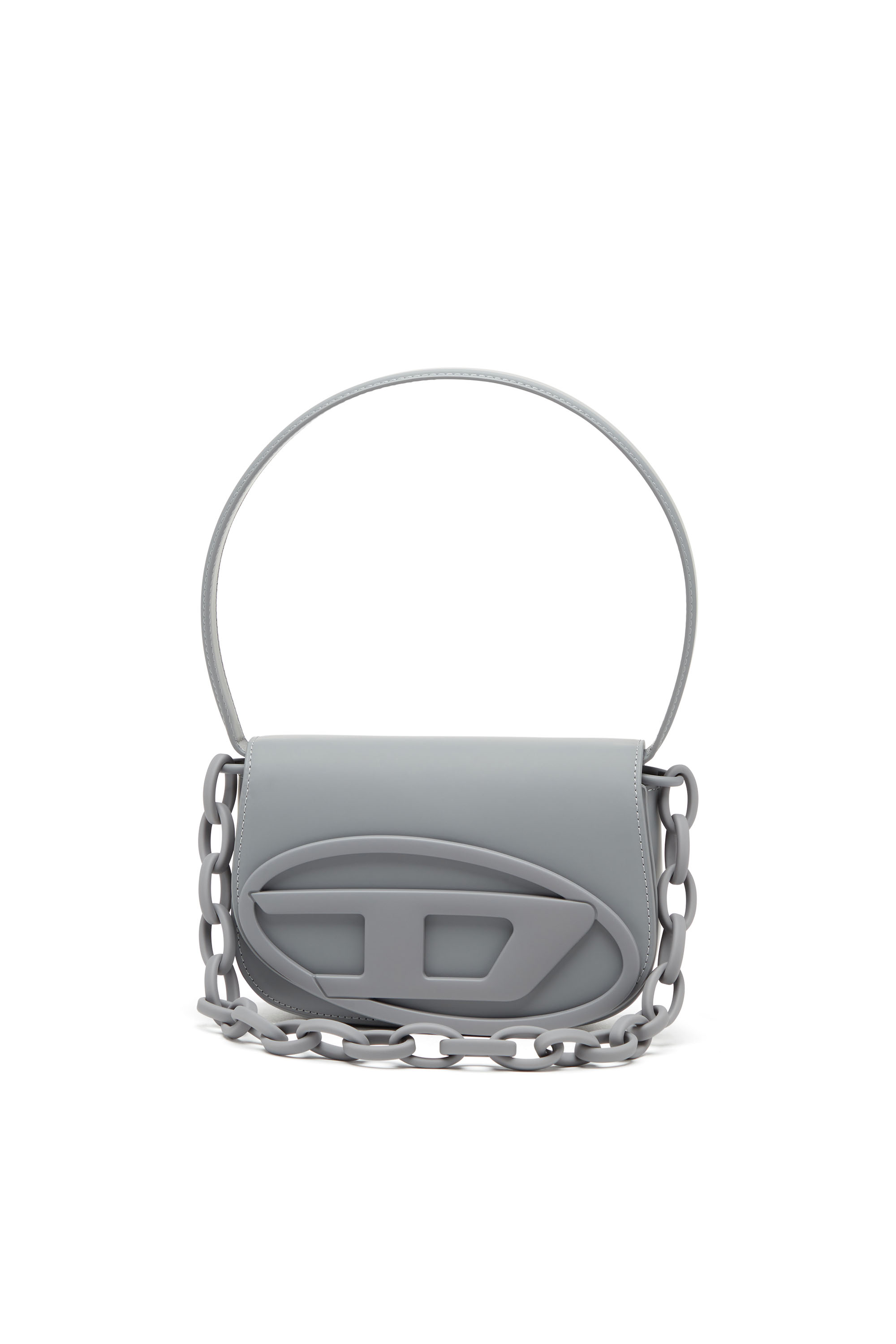 Diesel - 1DR, Woman 1DR-Iconic shoulder bag in matte leather in Grey - Image 2