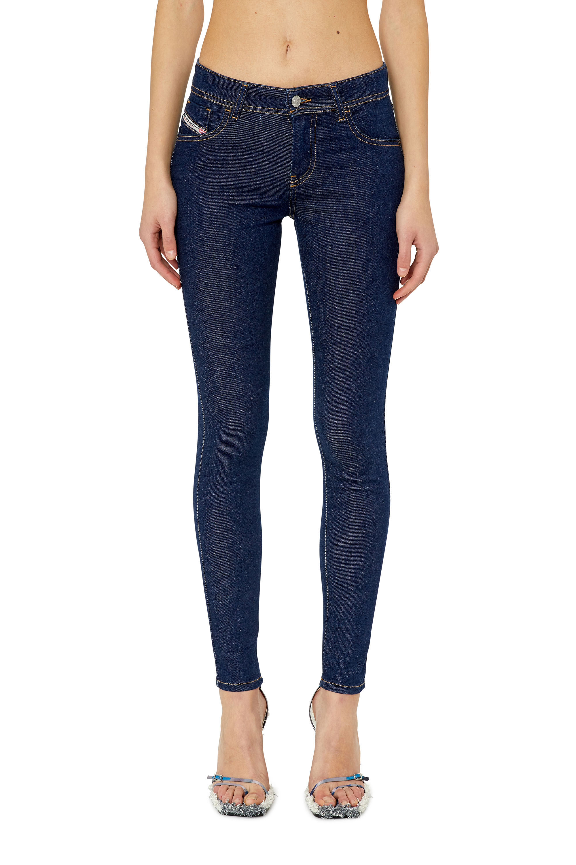 Diesel - Woman Super skinny Jeans 2017 Slandy Z9C18, Dark Blue - Image 1