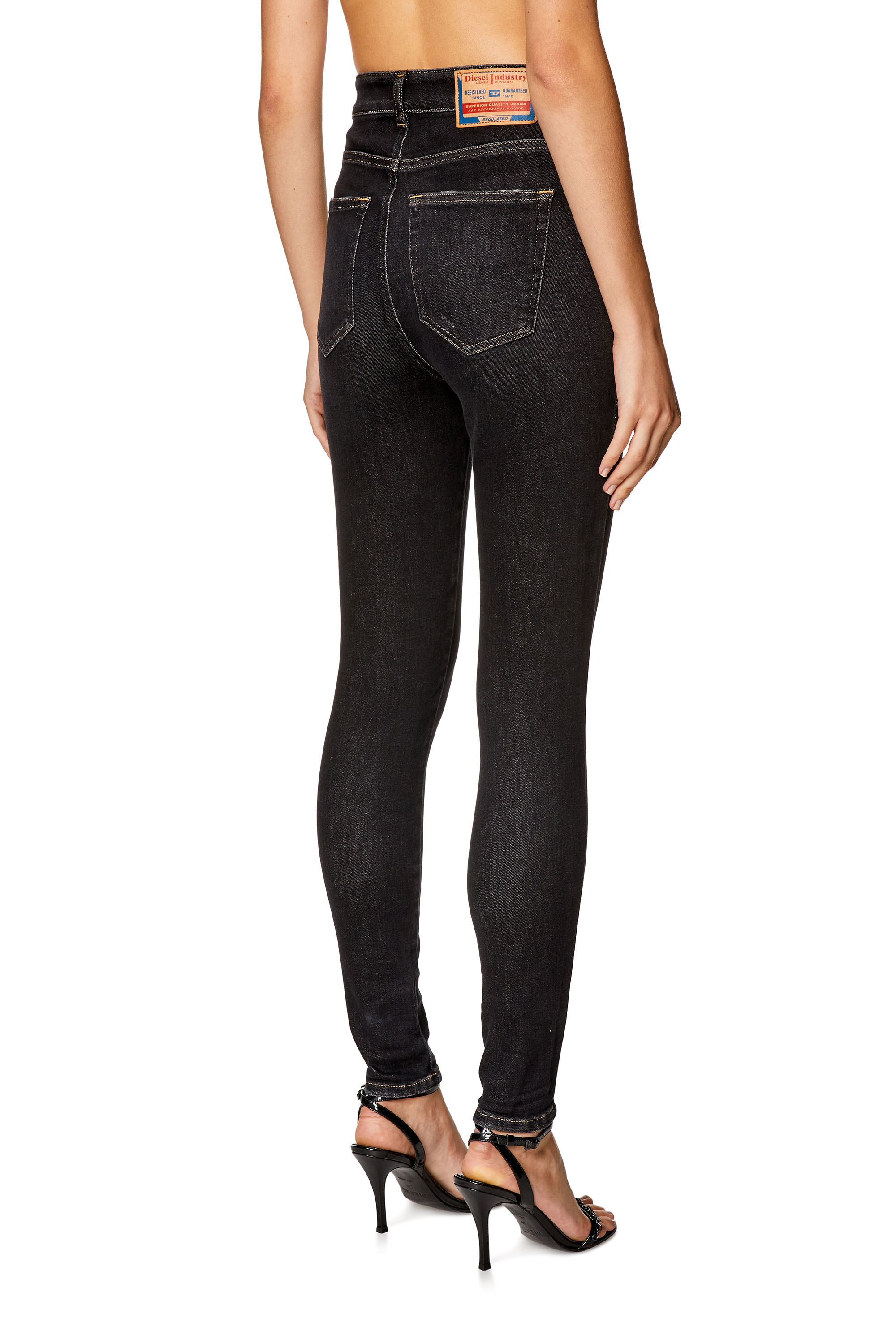 Diesel - Woman Super skinny Jeans 1984 Slandy-High 09H89, Black/Dark grey - Image 4