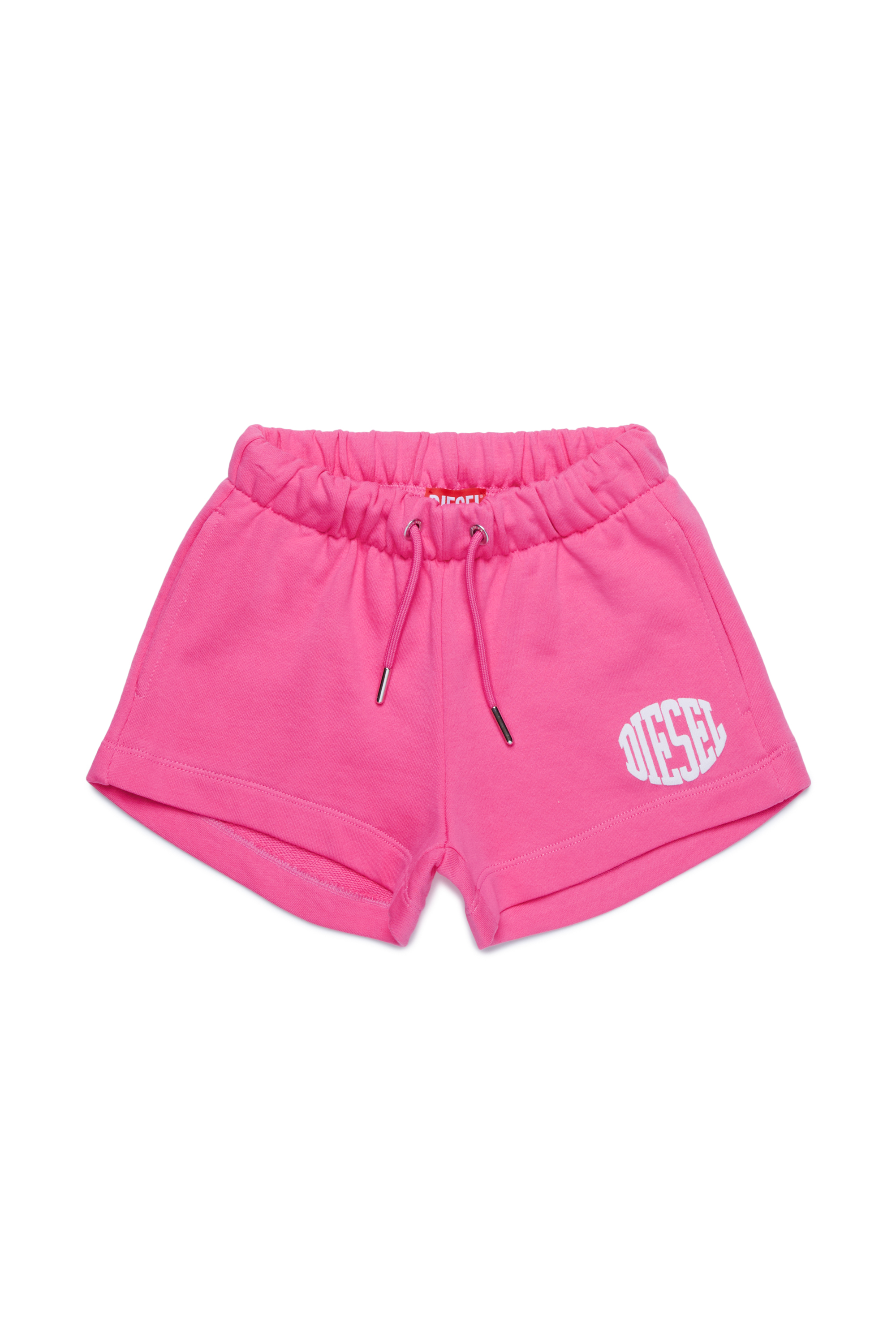 Diesel - PAGLIFE, Woman Sweat shorts with puffy Oval D logo in Pink - Image 1