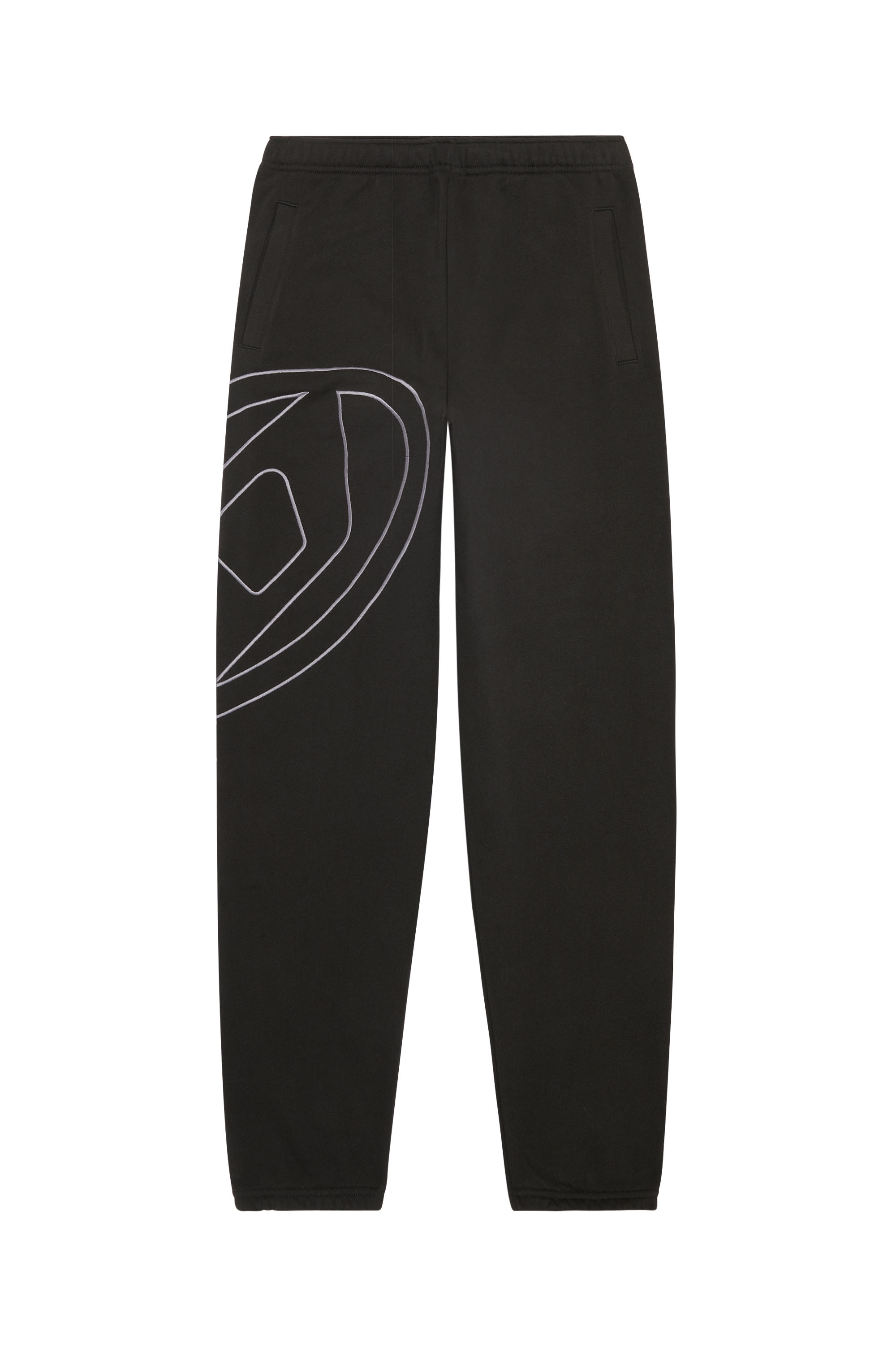 Diesel - P-MARKY-MEGOVAL, Man Sweatpants with maxi D logo in Black - Image 3