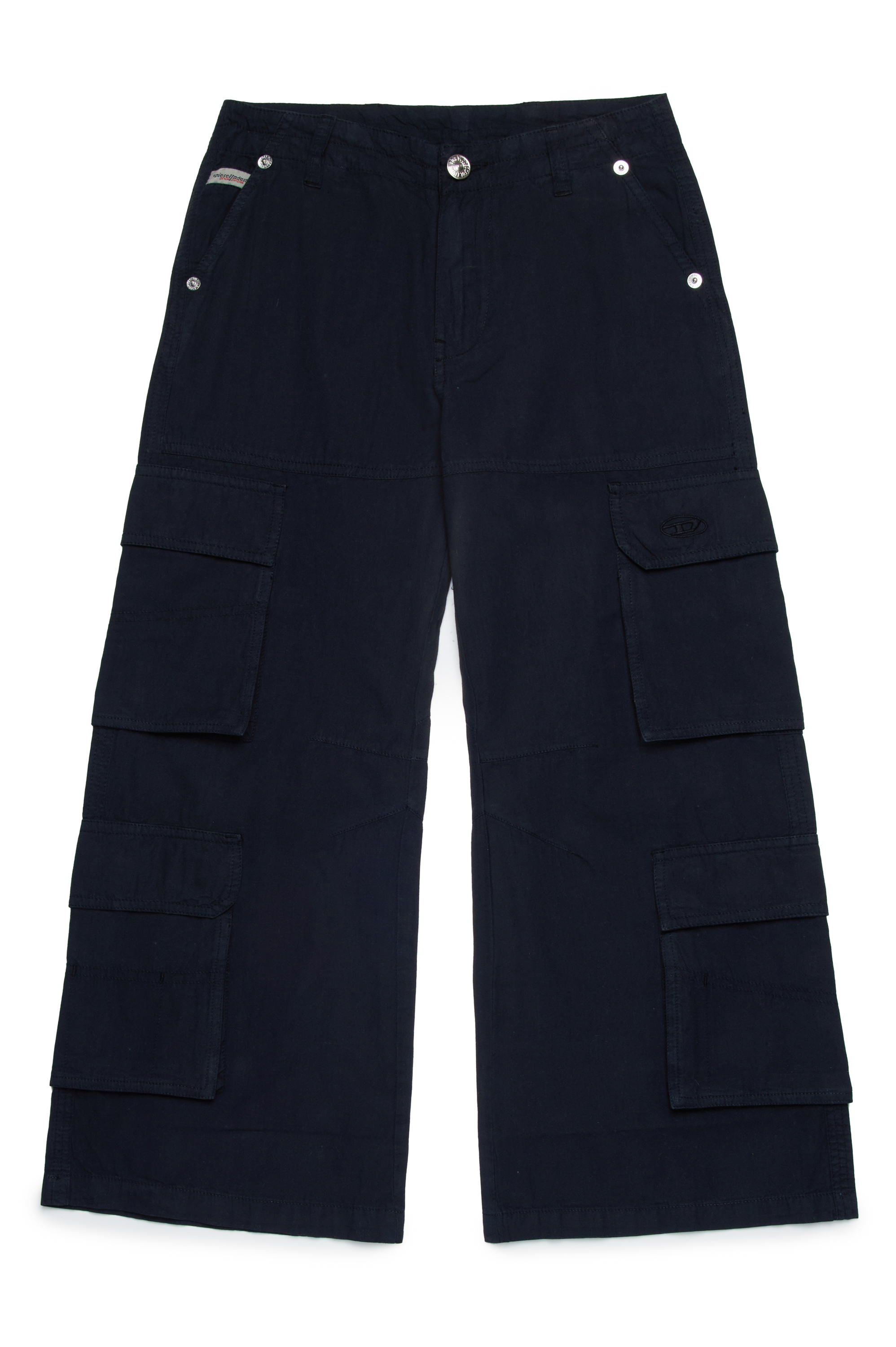 Diesel - PSIRE CARGO, Woman Cargo pants in cotton poplin in Black - Image 1