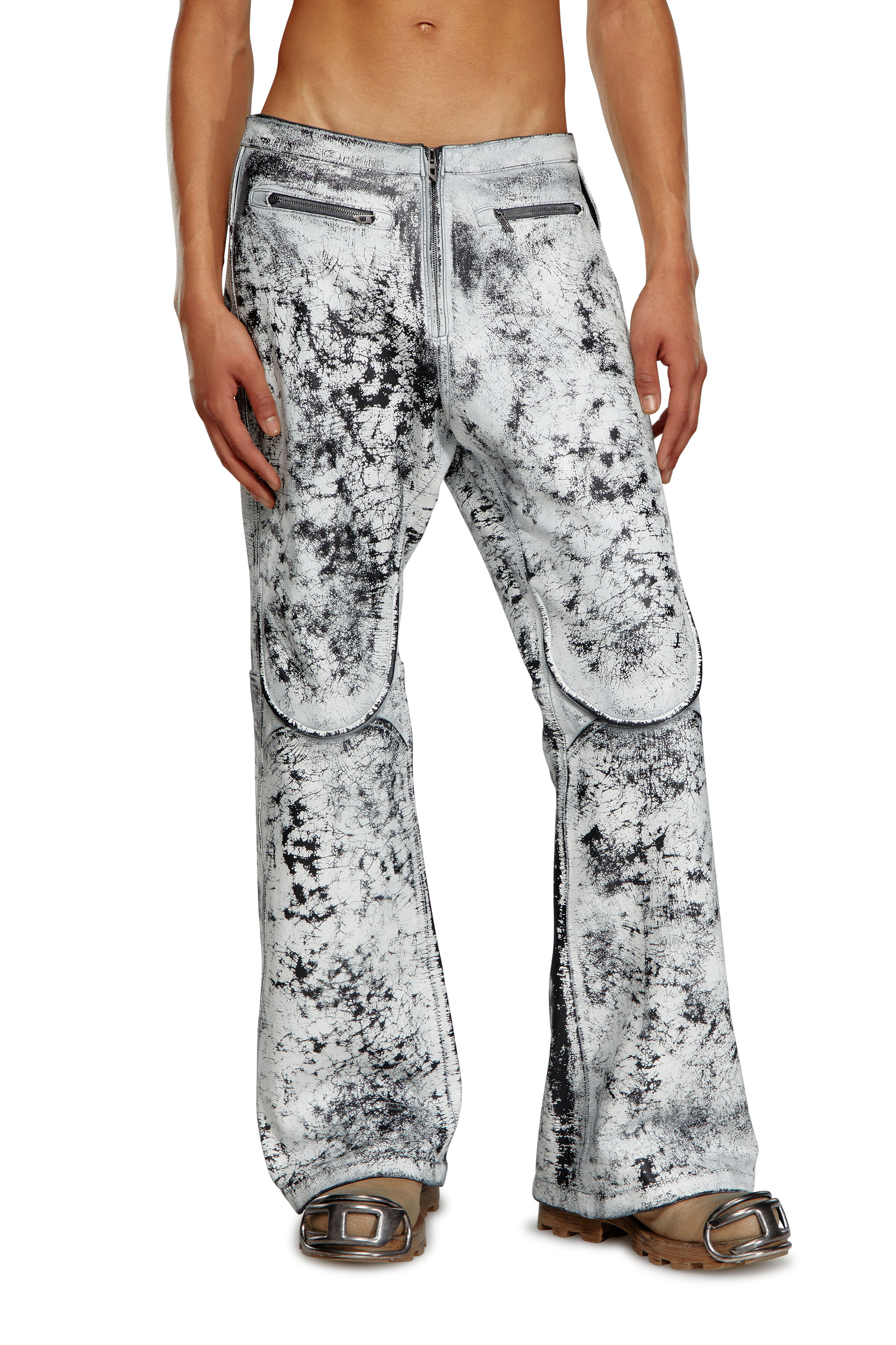 Diesel - P-GEN, Man Treated leather pants in Multicolor - Image 1