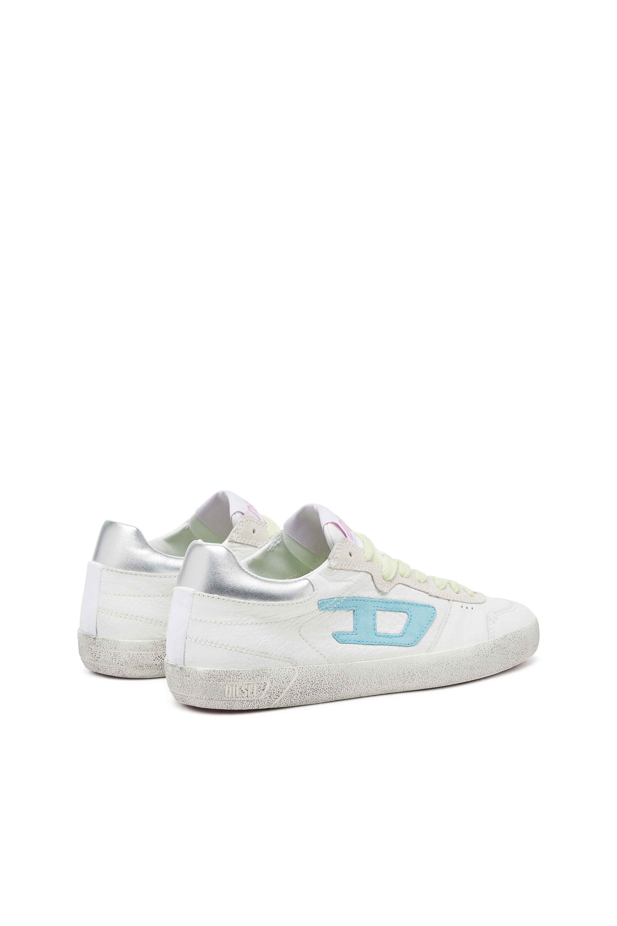 Diesel - S-LEROJI LOW W, Woman S-Leroji Low-Pastel leather and suede sneakers in Multicolor - Image 3