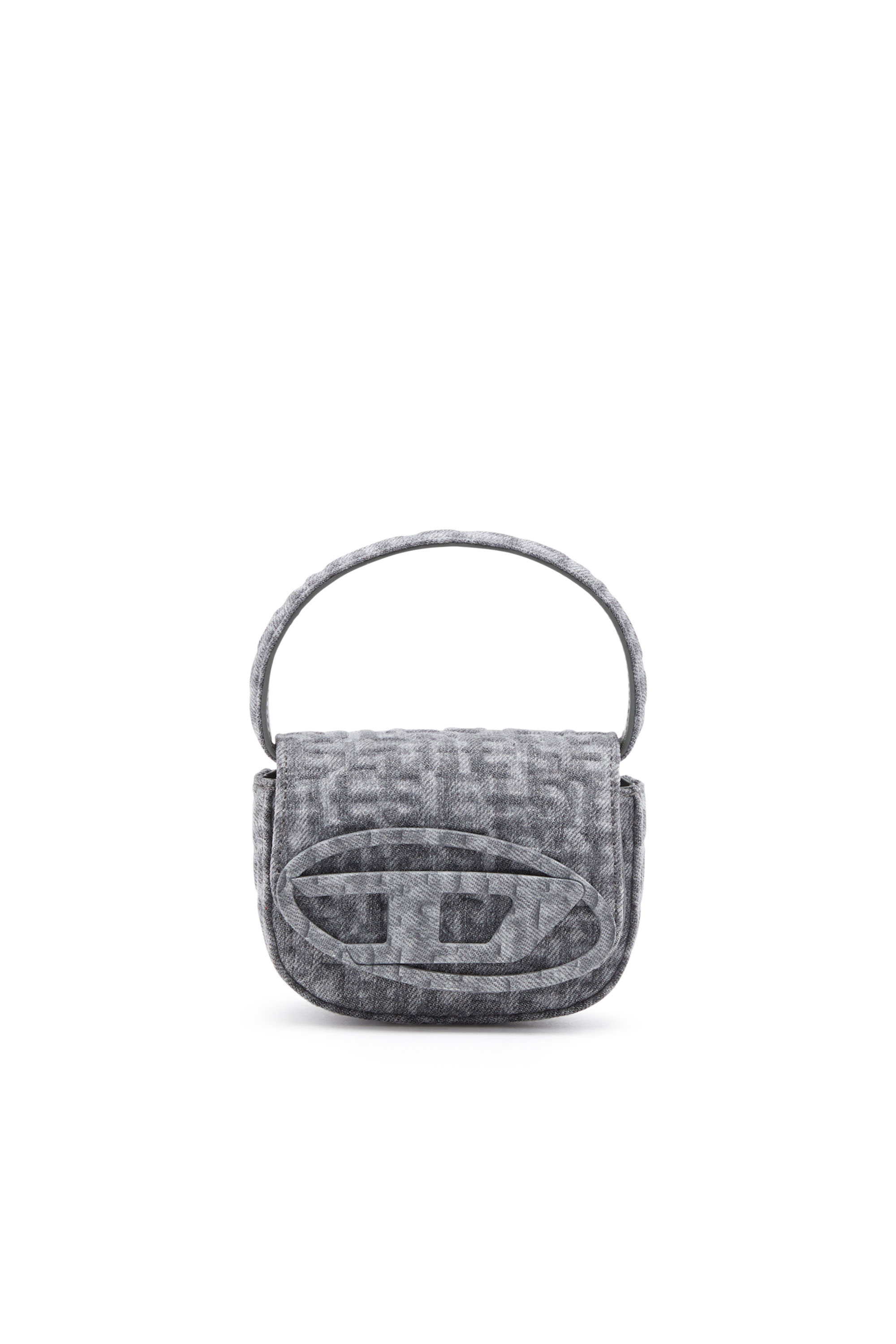 Diesel - 1DR XS, Woman 1DR XS - Iconic mini bag in monogram denim in Grey - Image 1