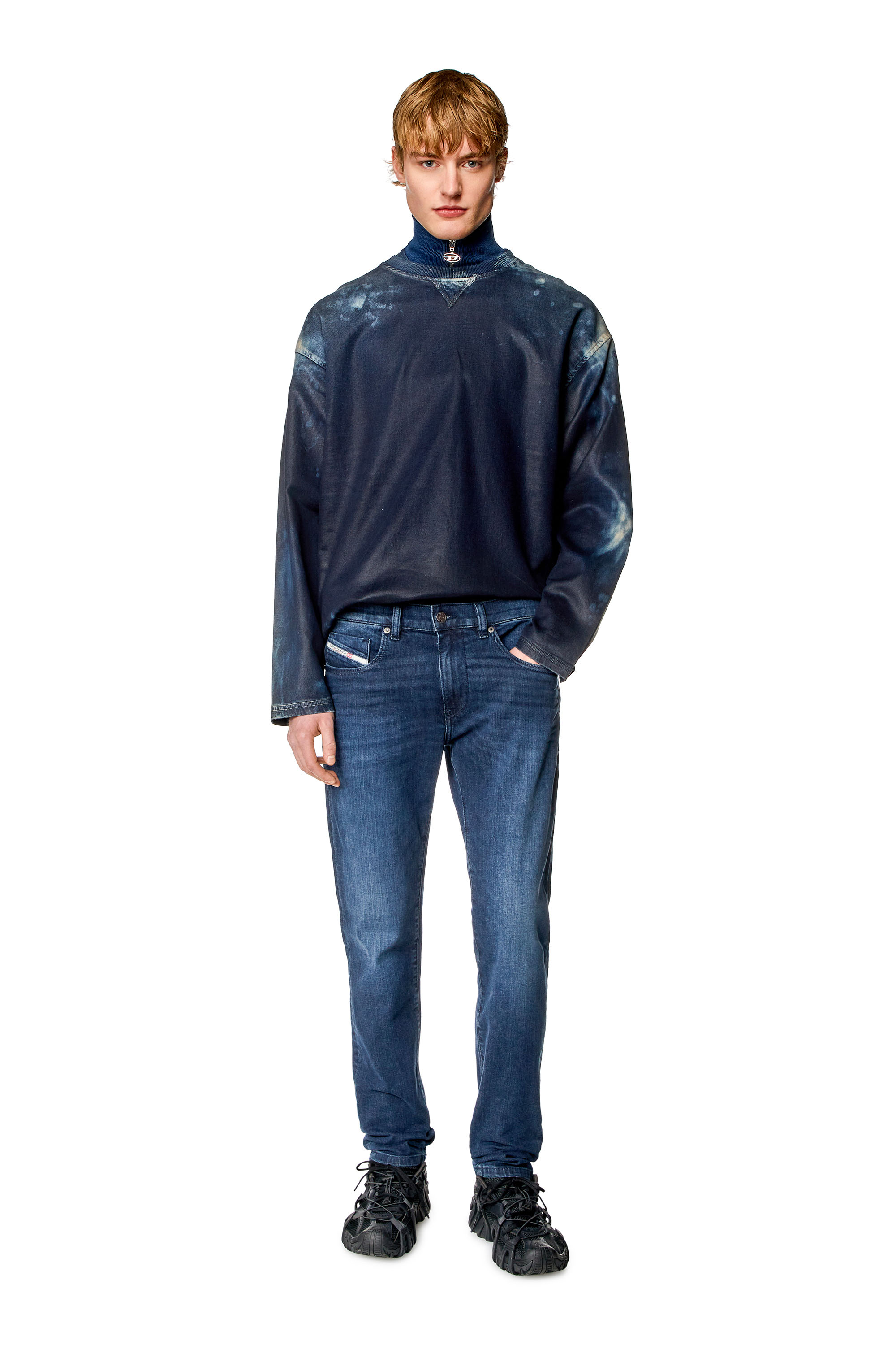 Diesel - Man Slim Jeans 2019 D-Strukt 0CNAA, Dark Blue - Image 2