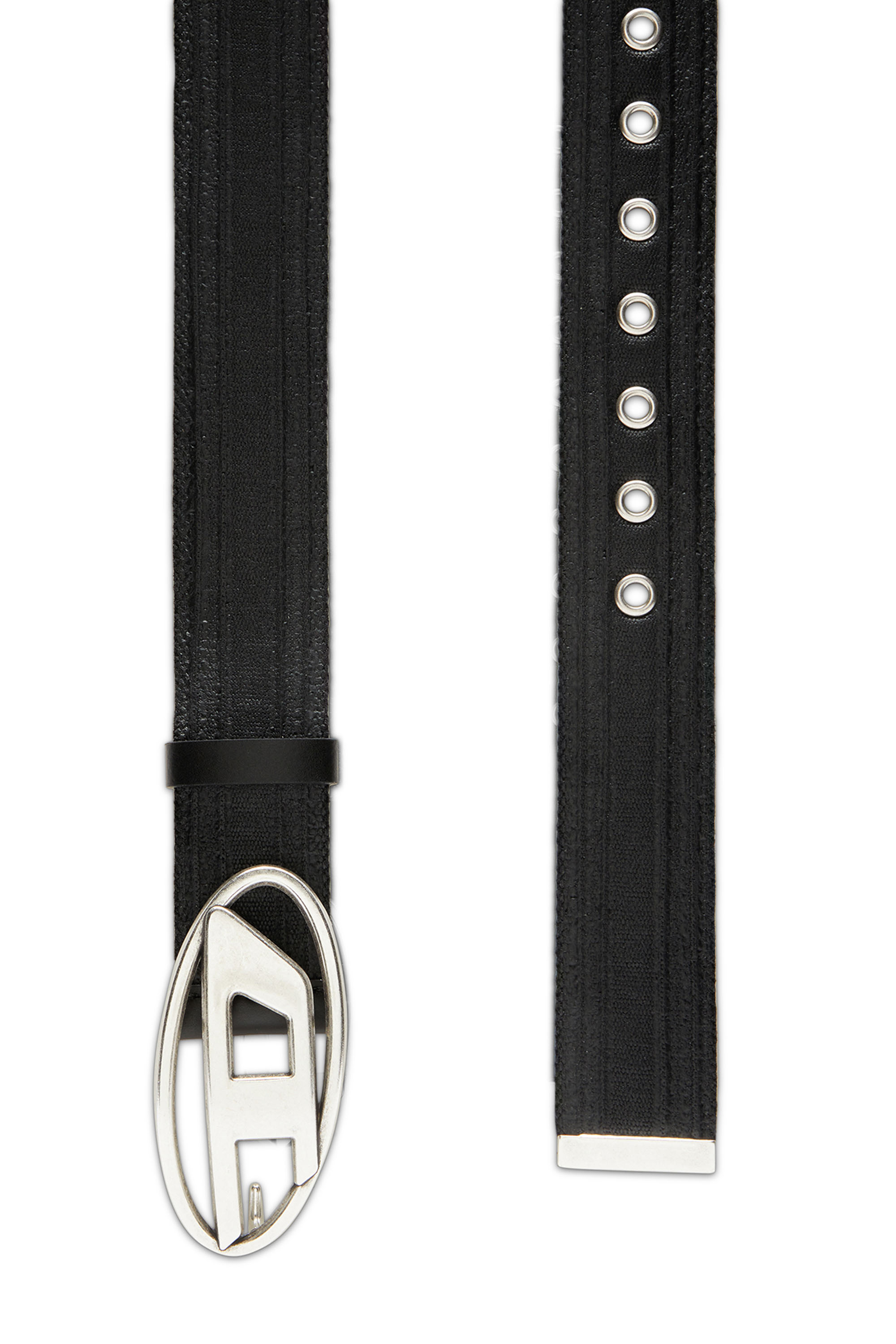 Diesel - B-1DR TAPE, Man Tape belt in waxed cotton in Black - Image 2