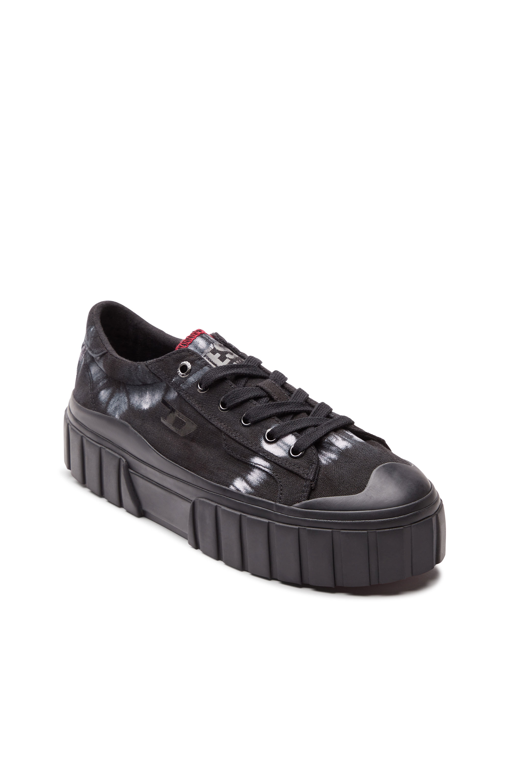 Diesel - S-HANAMI LOW W, Woman S-Hanami Low-Platform sneakers in tie-dye canvas in Black - Image 6