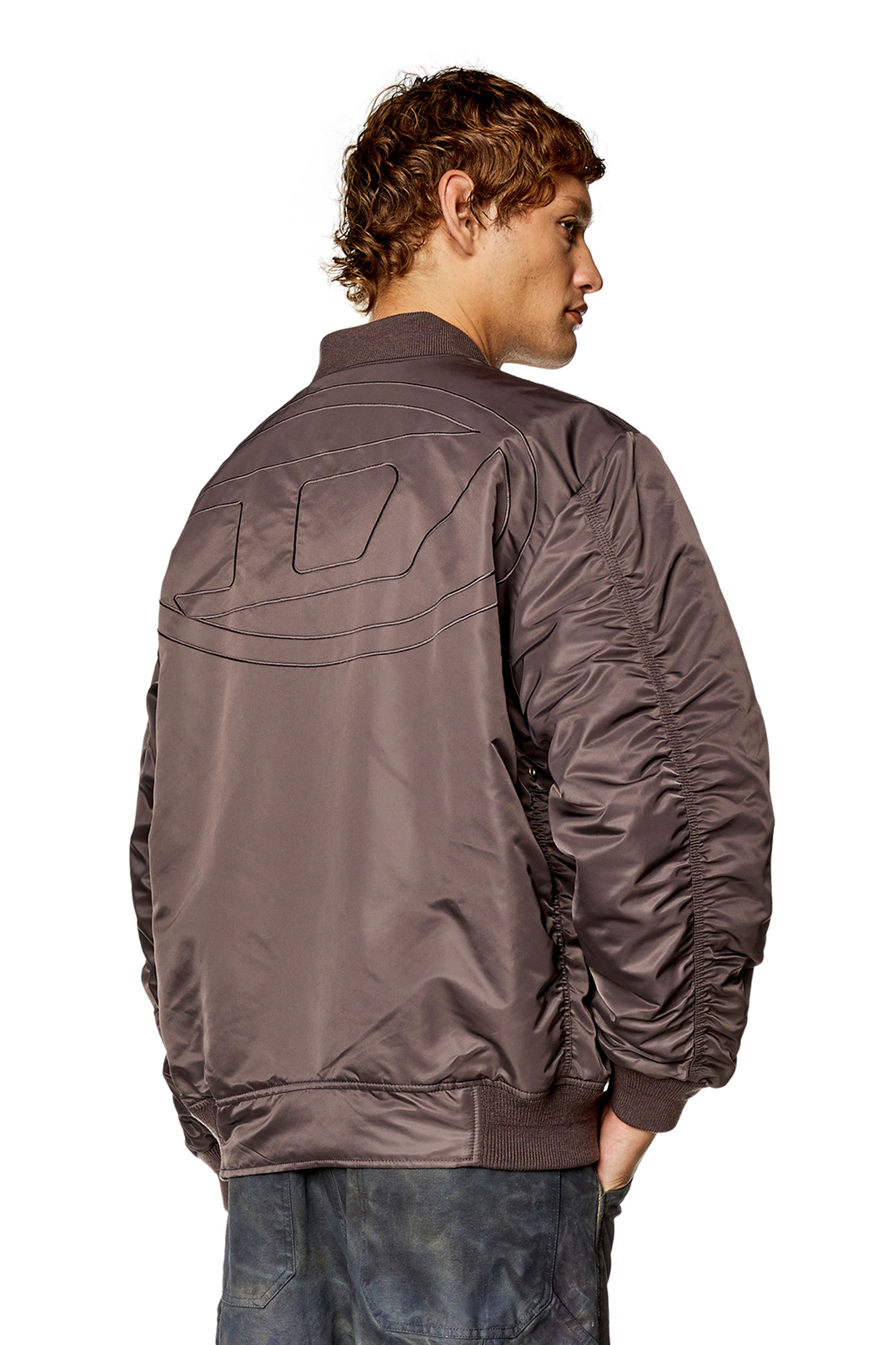 Diesel - J-MATTAN, Man Bomber in padded nylon in Grey - Image 1