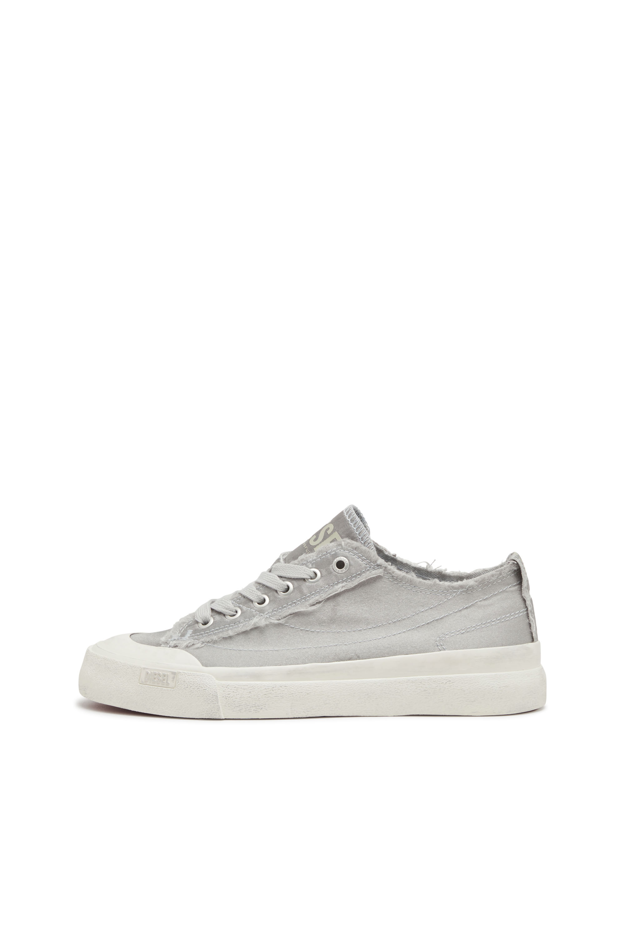 Diesel - S-ATHOS LOW W, Woman S-Athos Low-Sneakers in distressed satin in Grey - Image 8