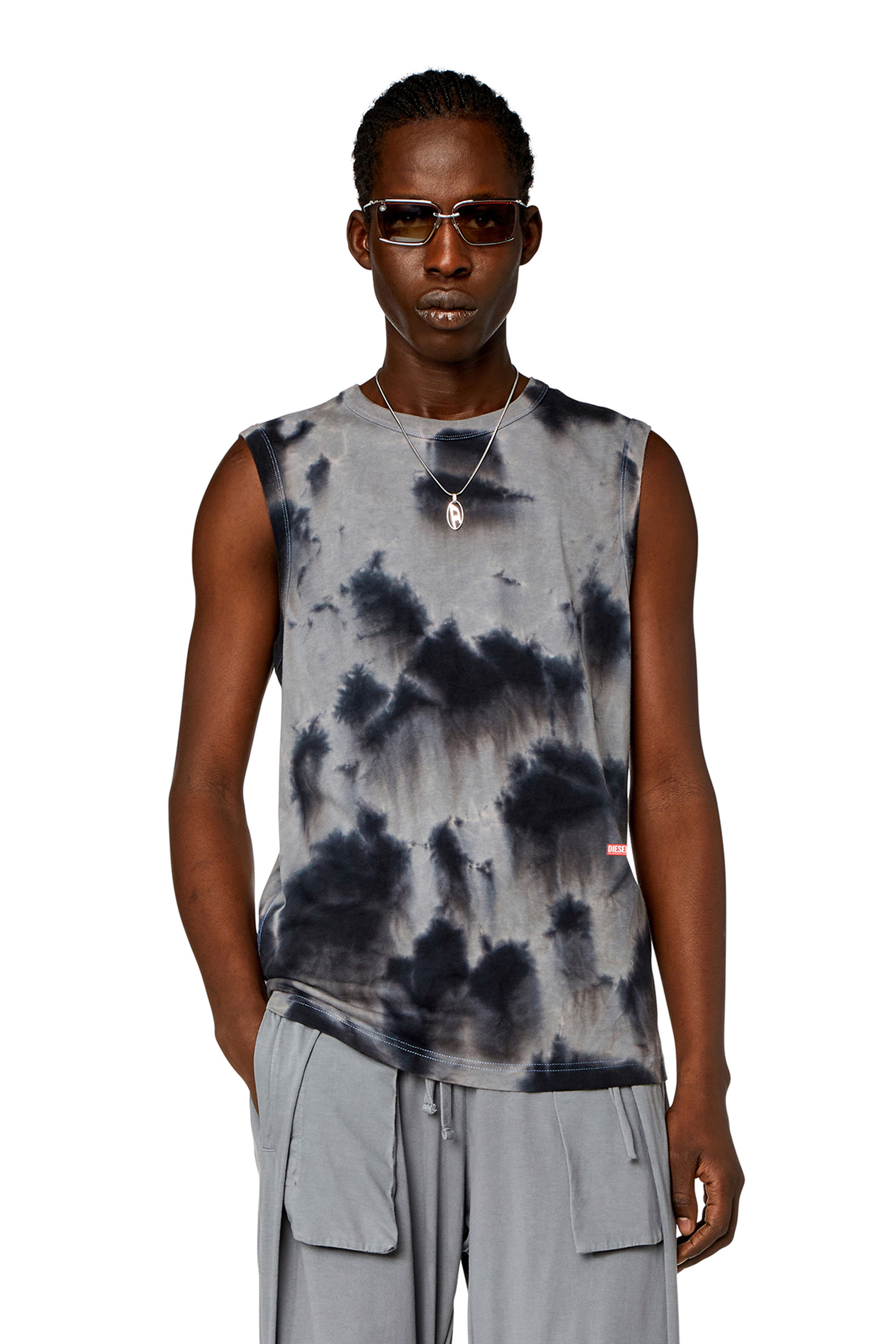 Diesel - T-BISCO-N5, Man Tank top in tie-dye jersey in Multicolor - Image 2