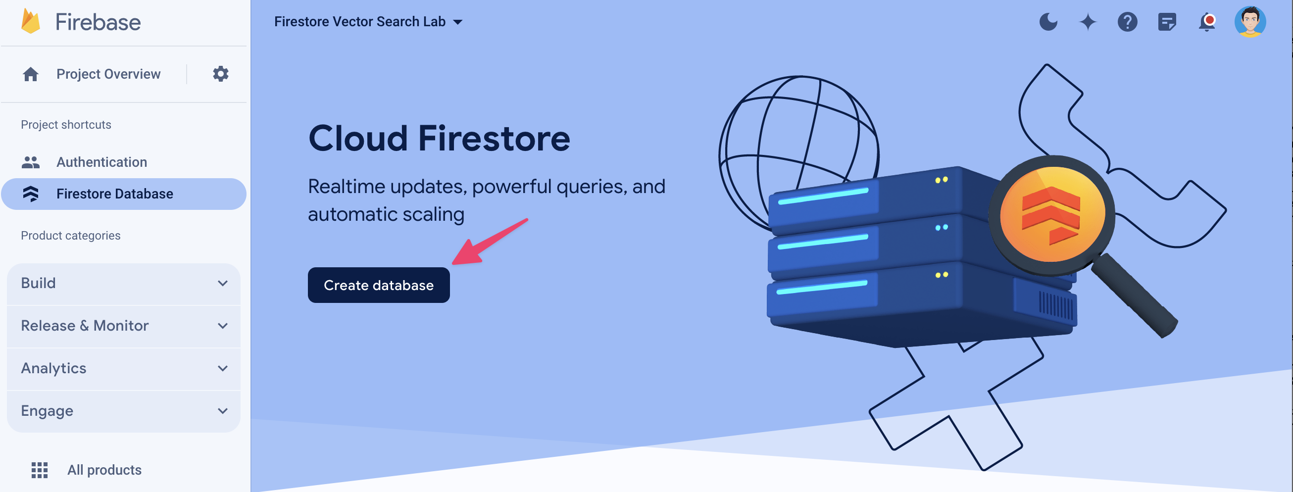 Cloud Firestore को चालू करना