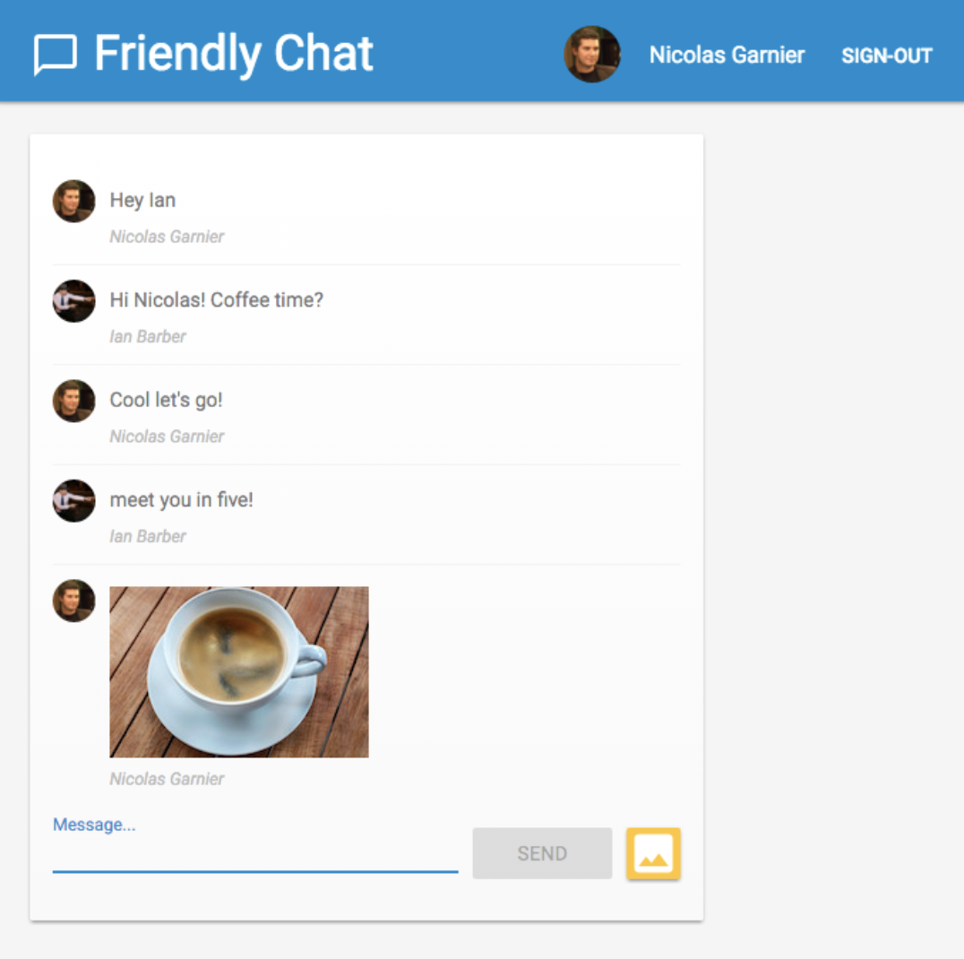 Ćwiczenie w Codelabs dotyczące aplikacji internetowej FriendlyChat