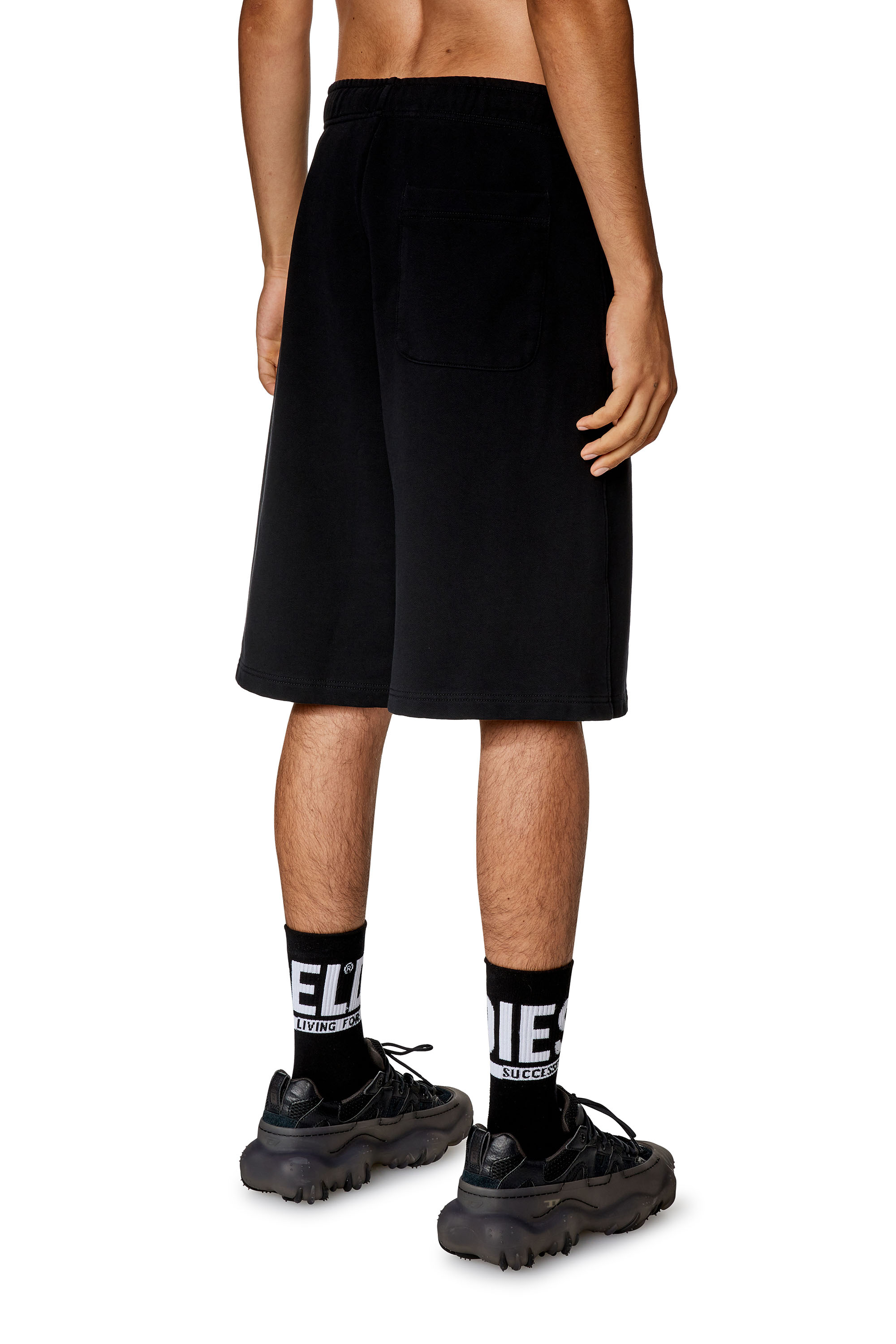 Diesel - P-MARSHY-OD, Man's Sweat shorts with injection molded logo in Black - 4