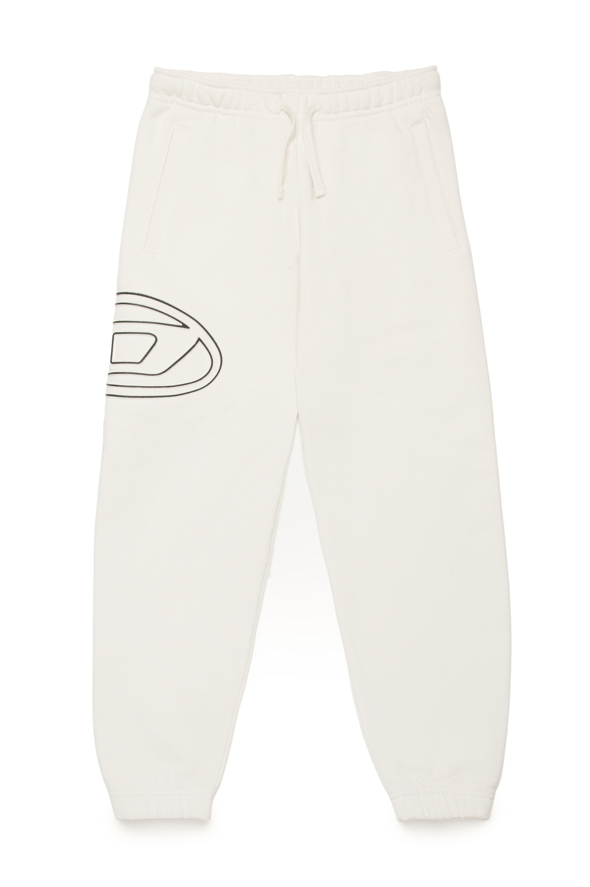 Diesel - PMARKIBIGOVAL, Man Sweatpants with embossed Oval D logo in White - Image 1